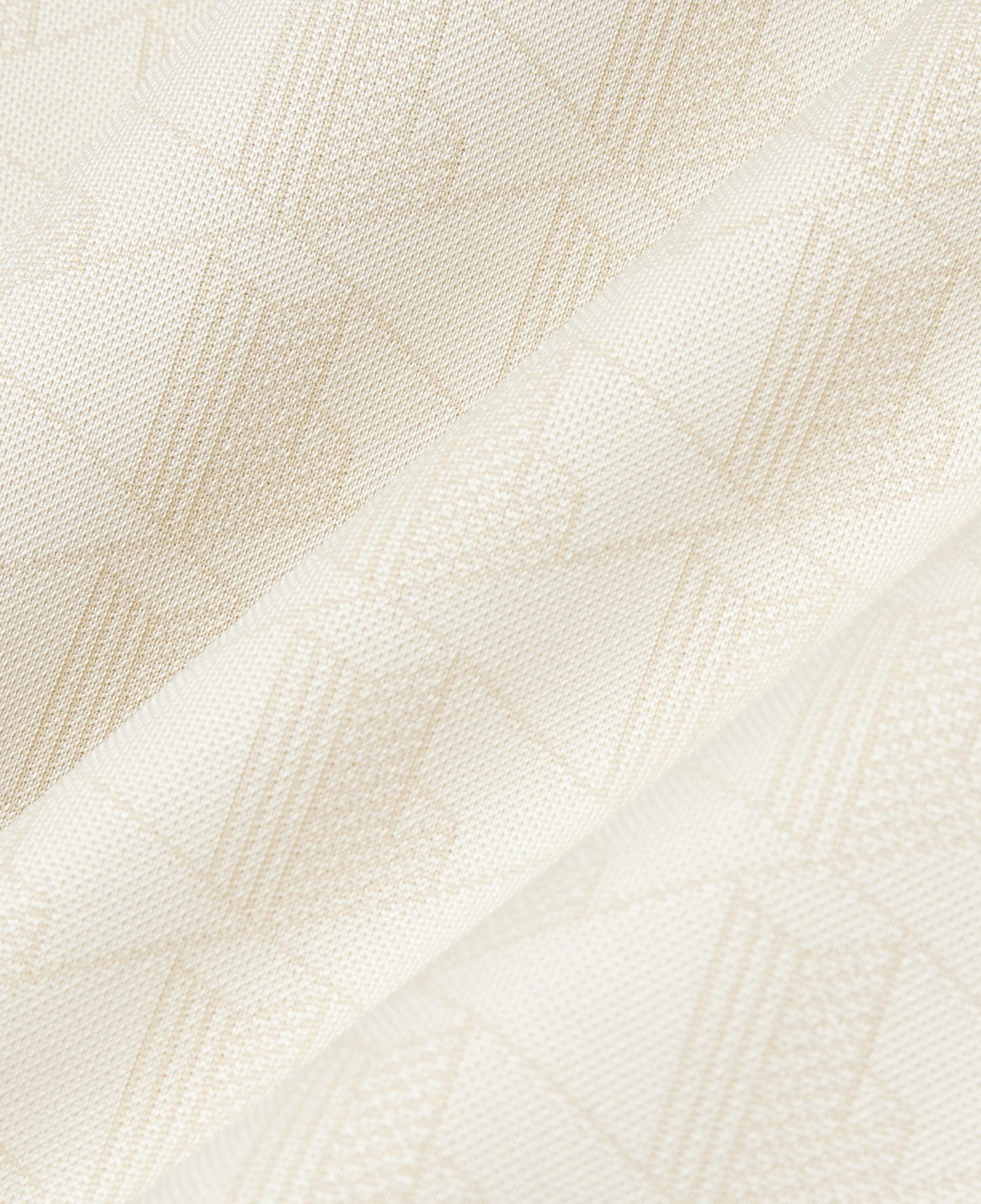 Erkek Classic Fit Bisiklet Yaka Monogram Krem T-Shirt