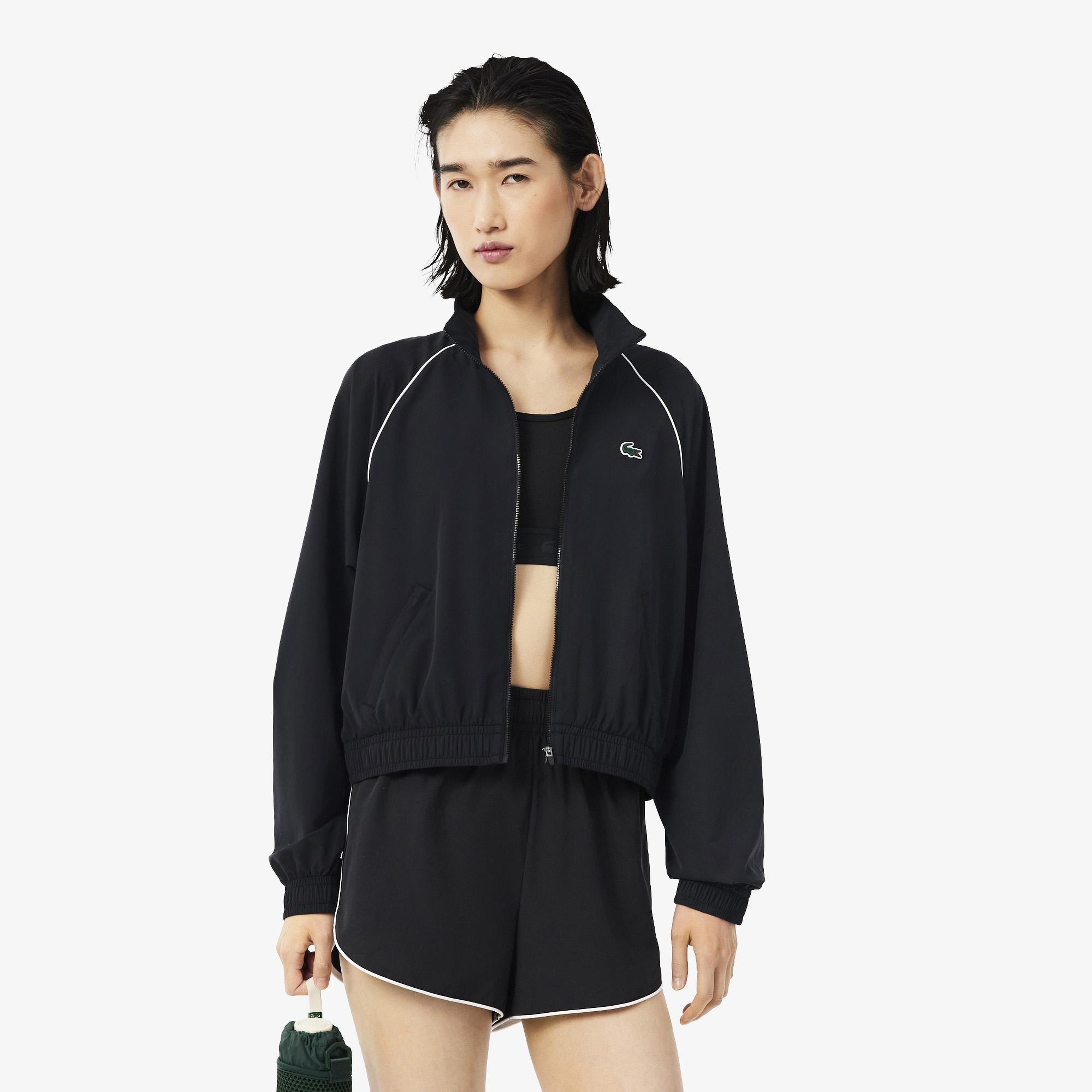 SPORT Kadın Relaxed Fit Dik Yaka Siyah Ceket
