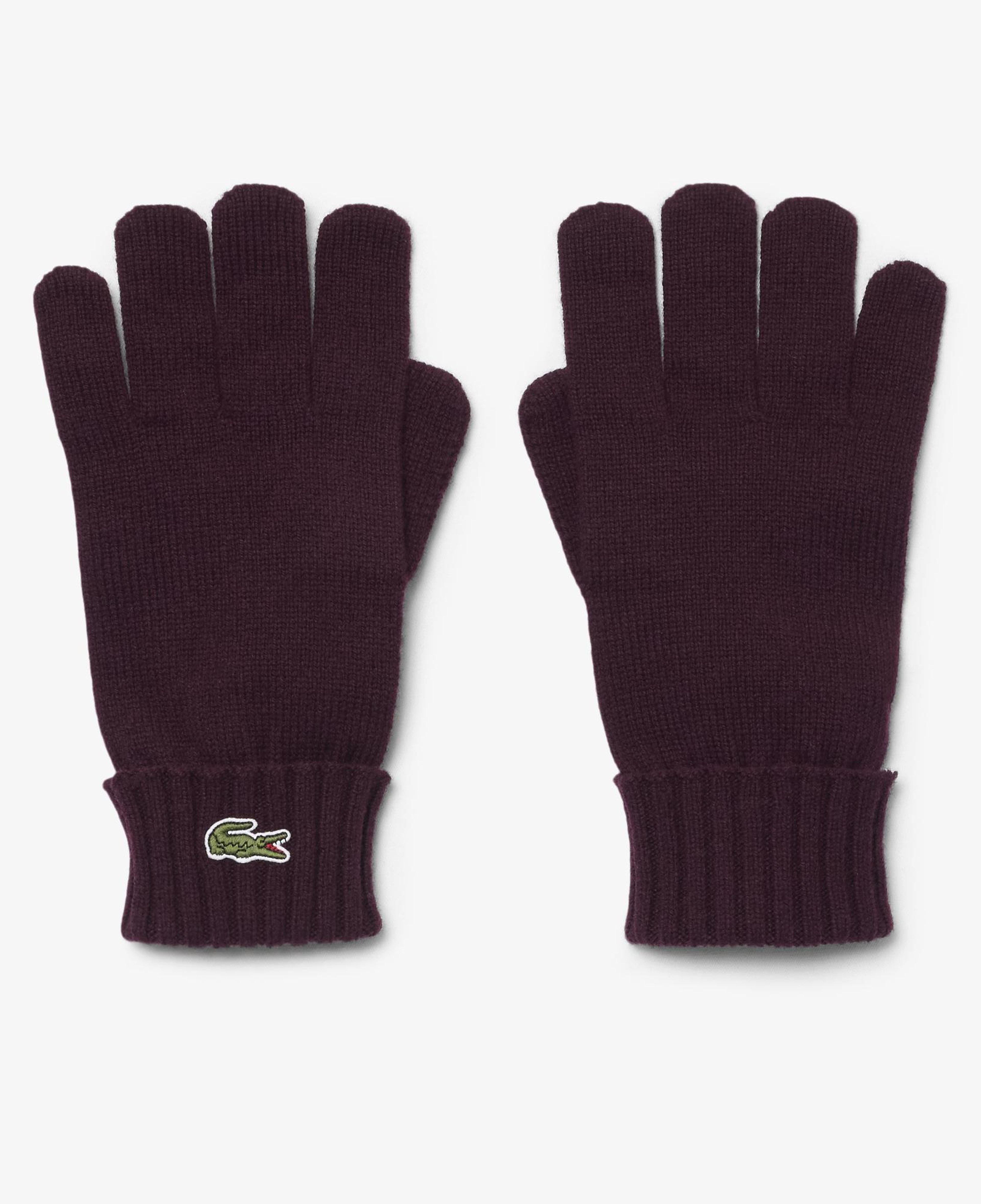 Unisex Yün Bordo Eldiven