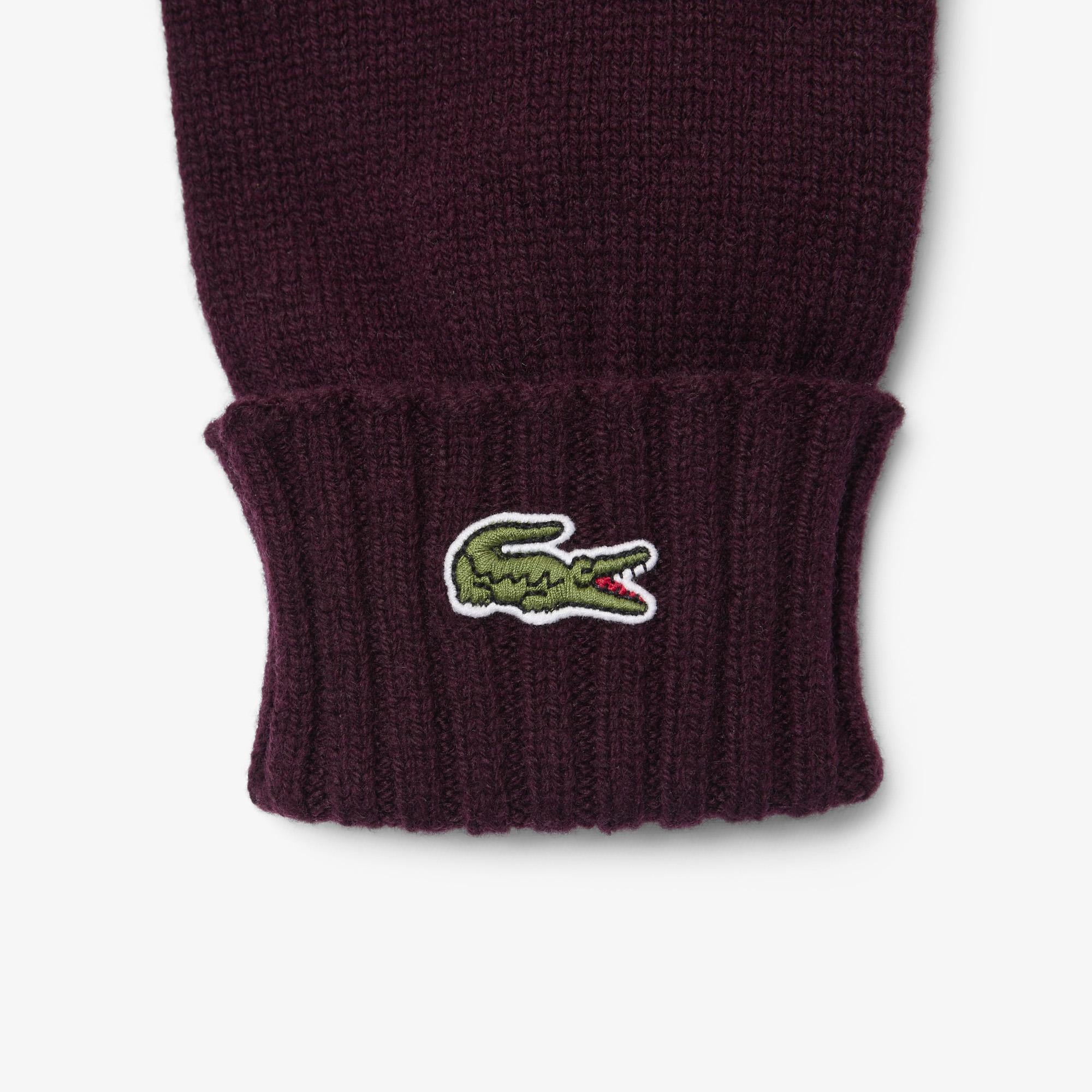 Unisex Yün Bordo Eldiven