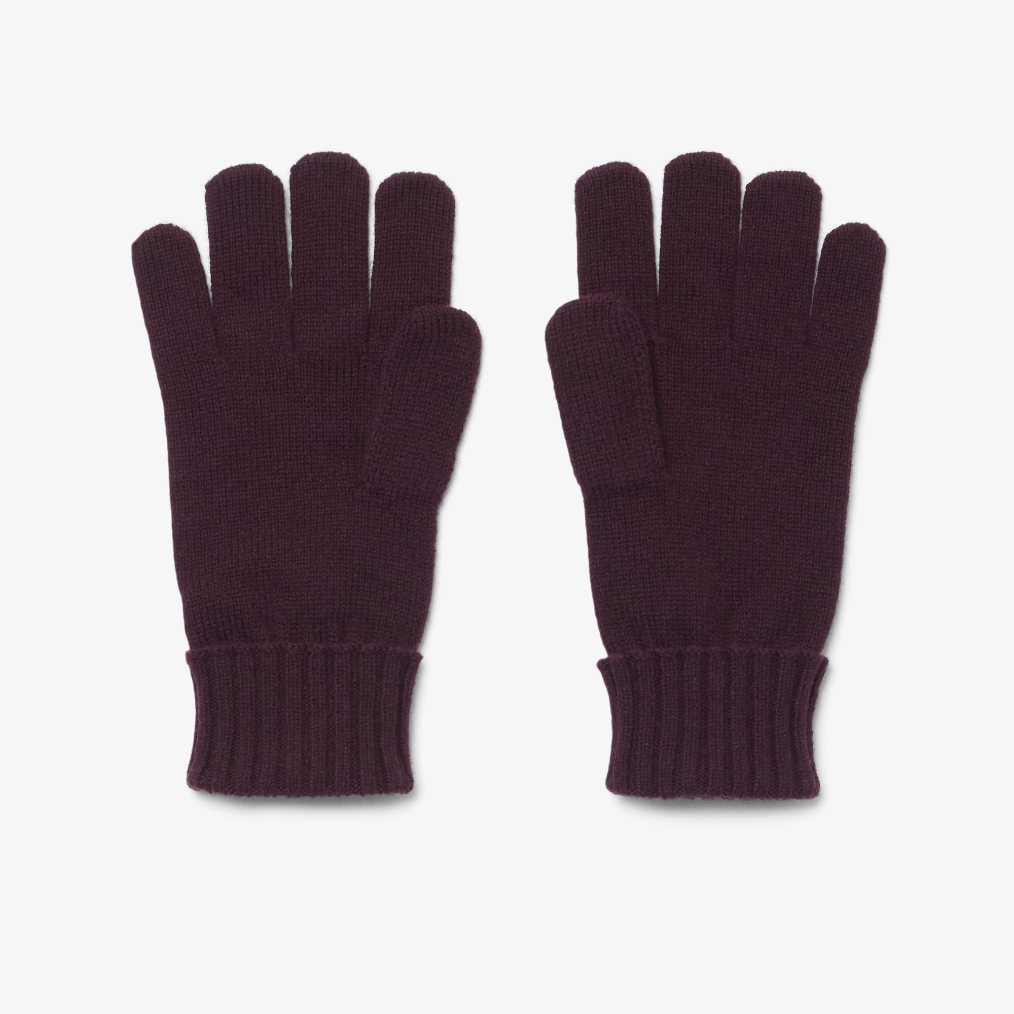 Unisex Yün Bordo Eldiven