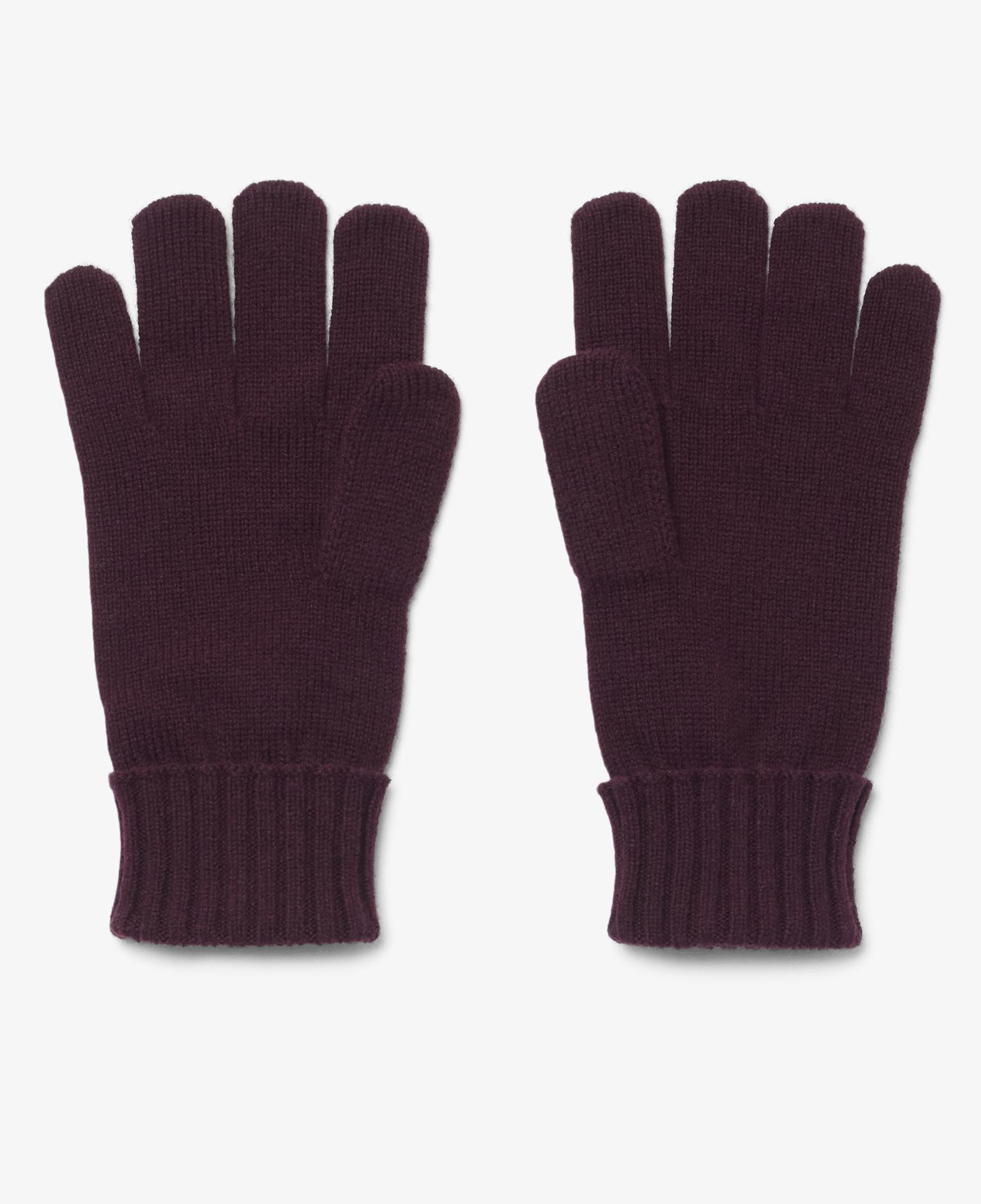 Unisex Yün Bordo Eldiven