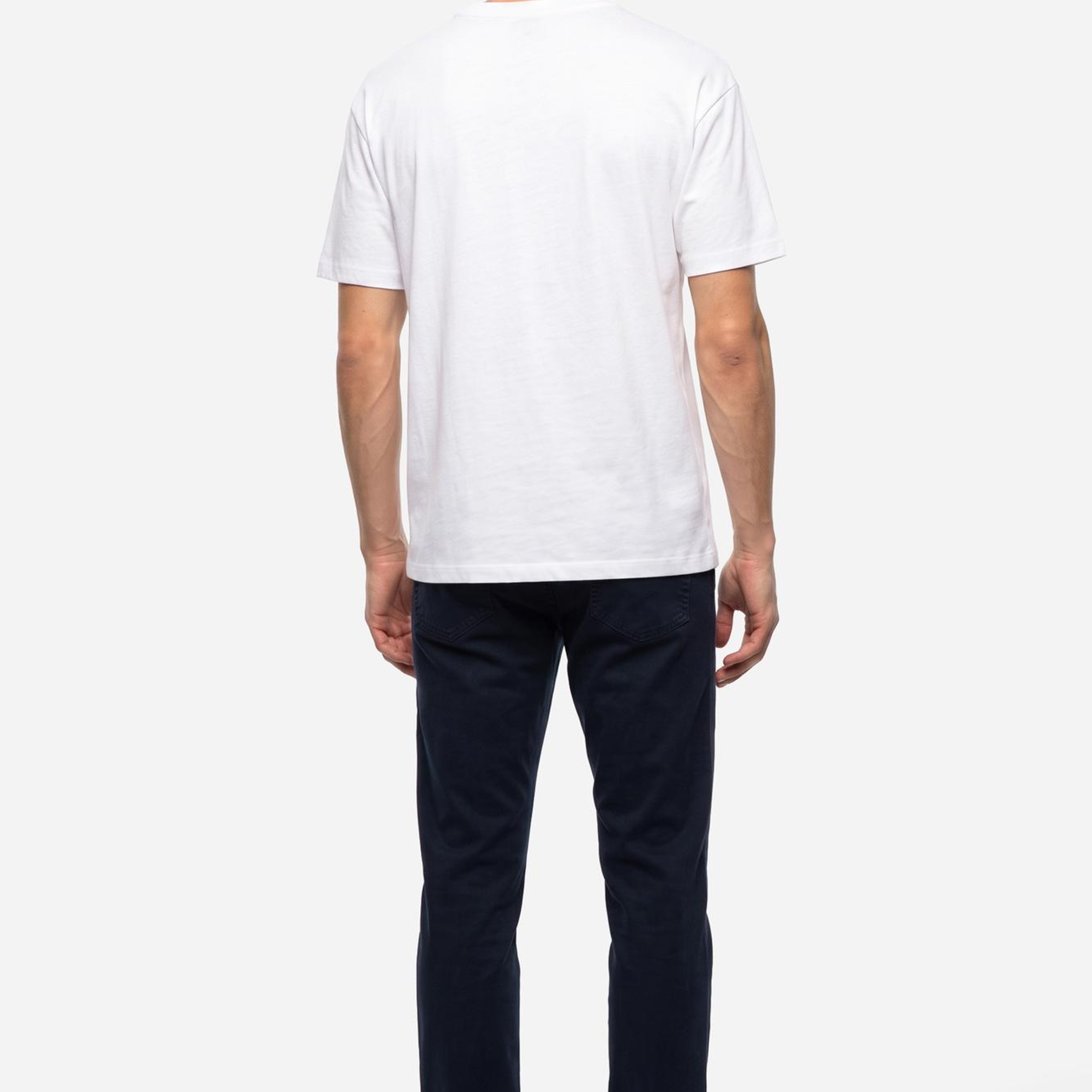Erkek Beyaz Baskılı Comfort Fit Bisiklet Yaka T-Shirt