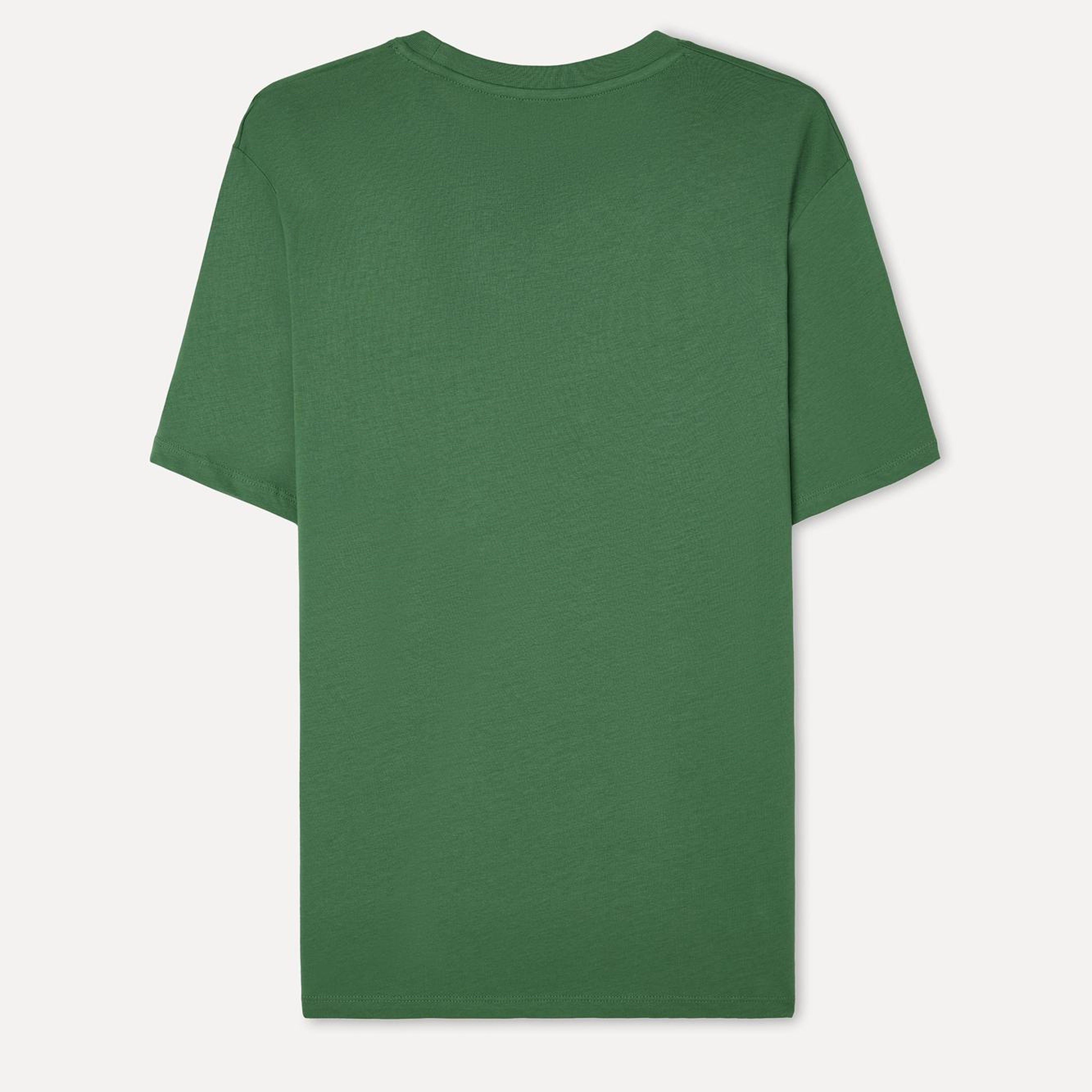 Erkek Yeşil Baskılı Bisiklet Yaka T-Shirt