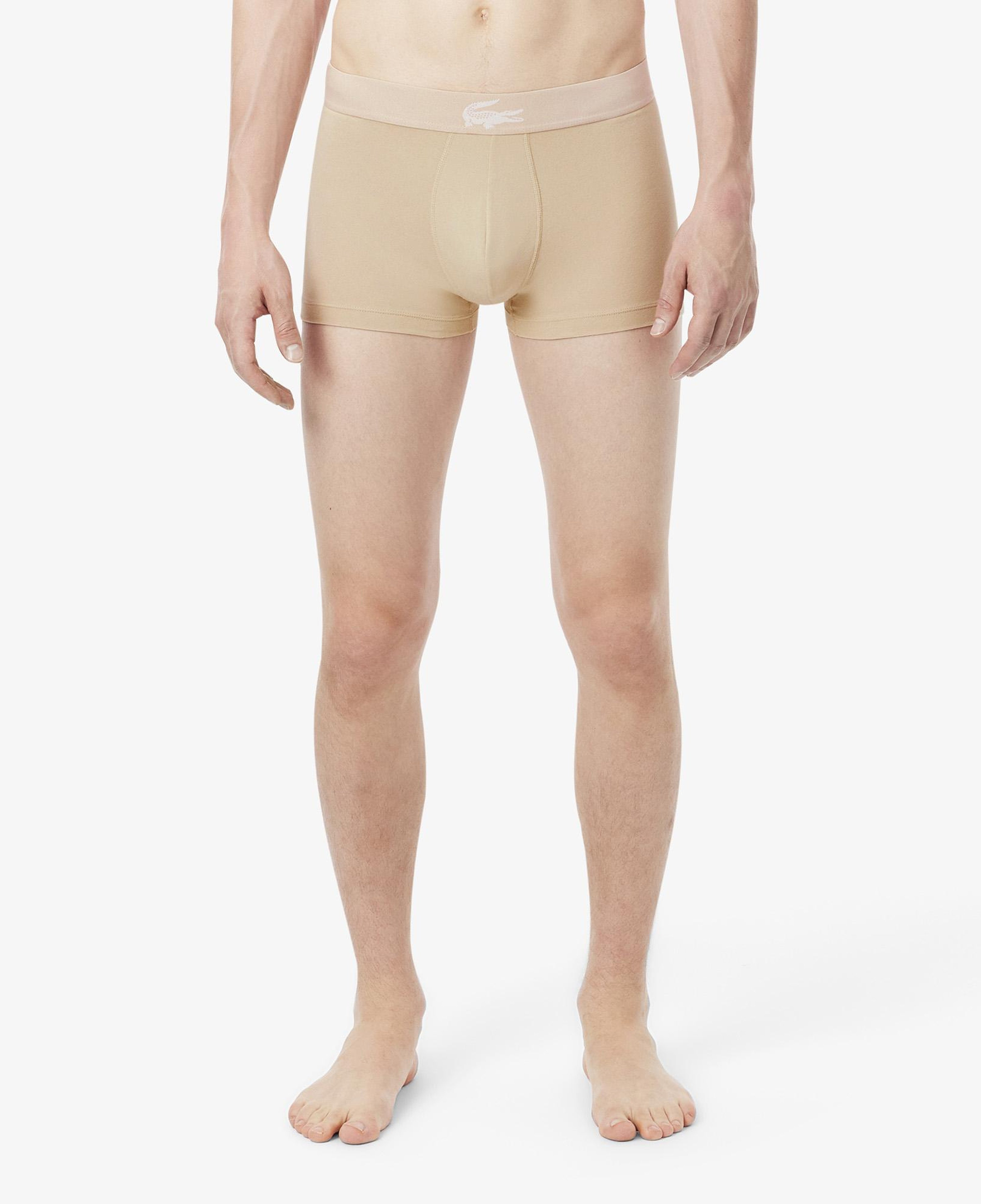 Erkek Regular Fit 3'lü Kahverengi Boxer