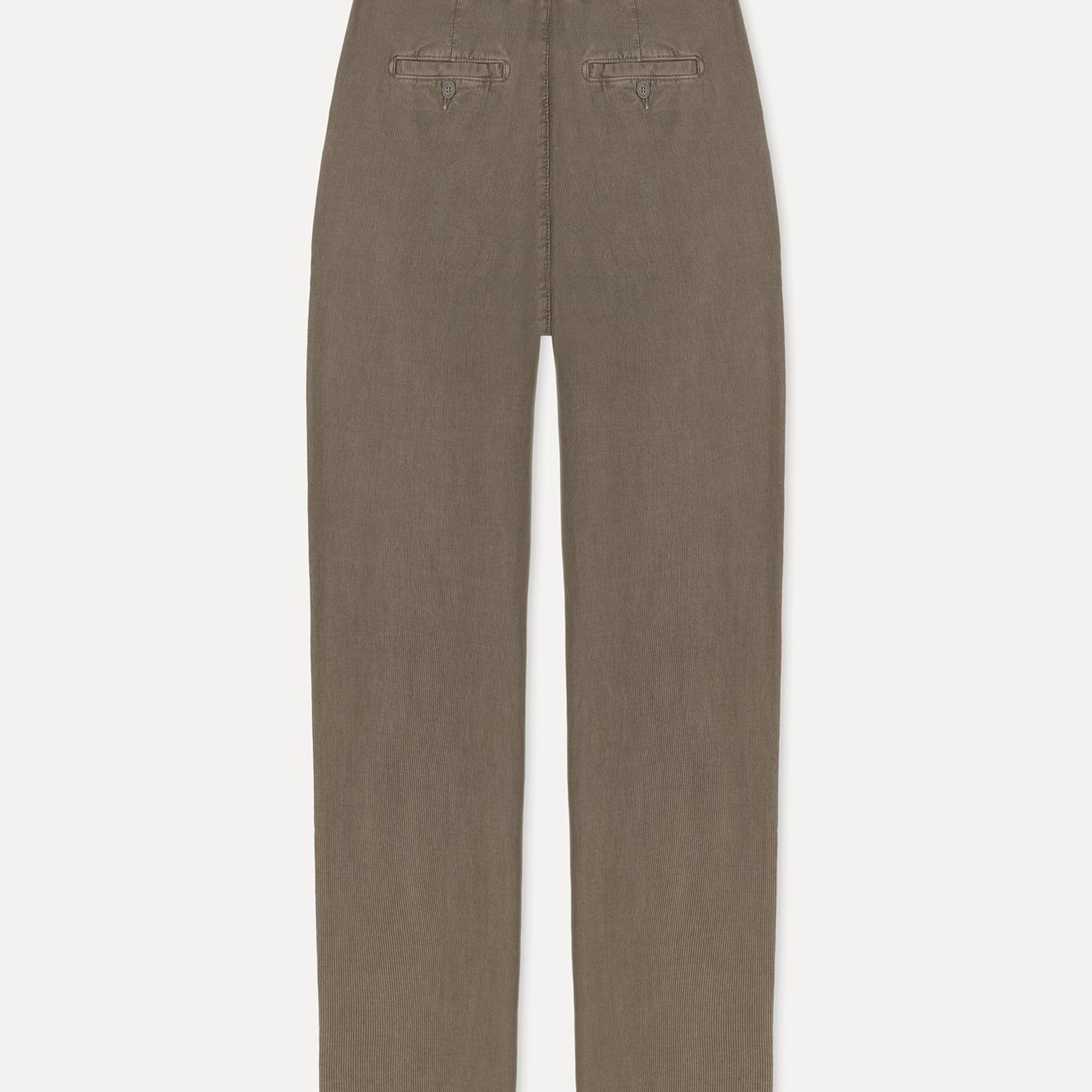 Erkek Vizon Tekstürlü Slim Straight Fit Chino Pantolon