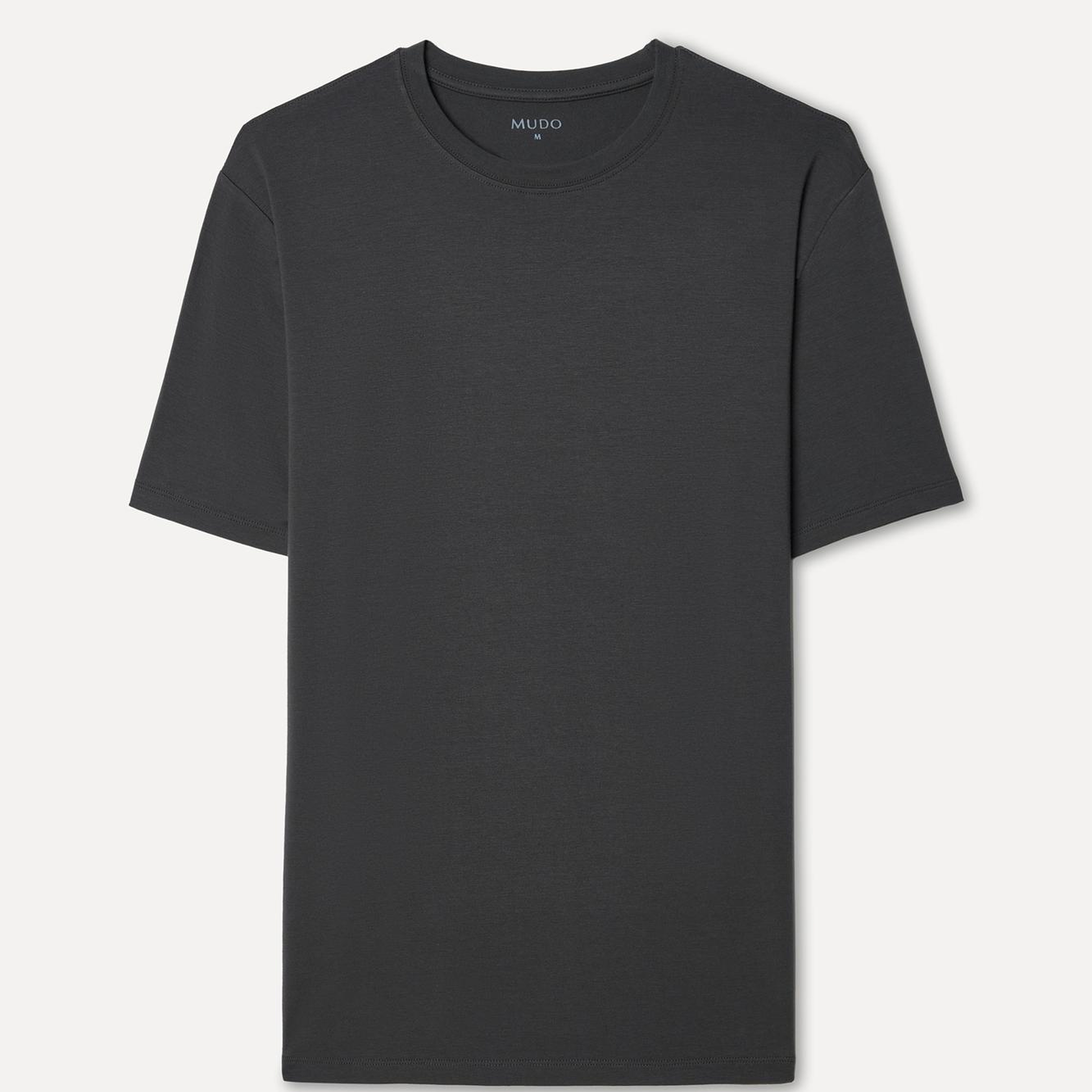 Erkek Antrasit Modal Karışımlı Bisiklet Yaka T-Shirt
