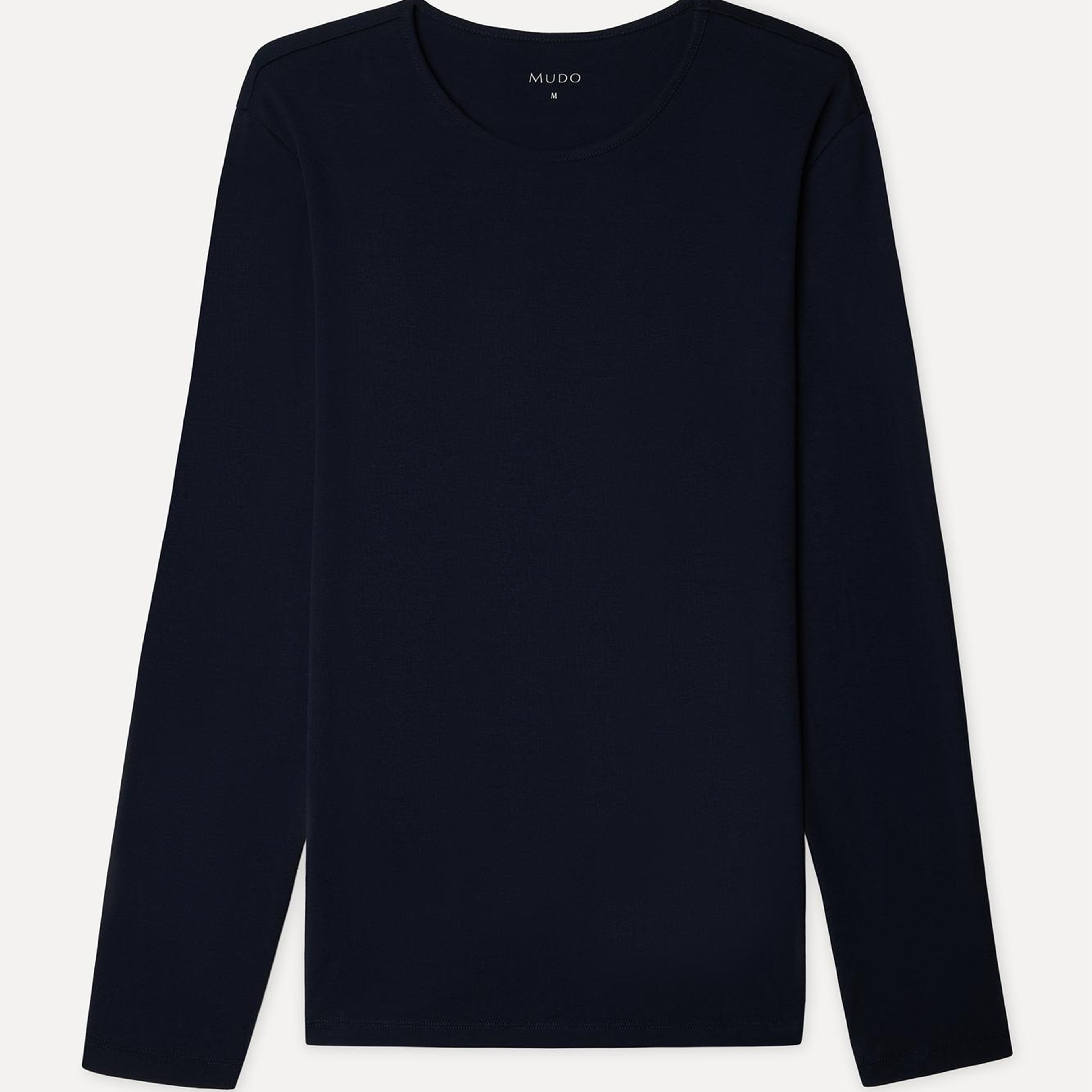 Erkek Lacivert Bisiklet Yaka Uzun Kollu T-Shirt