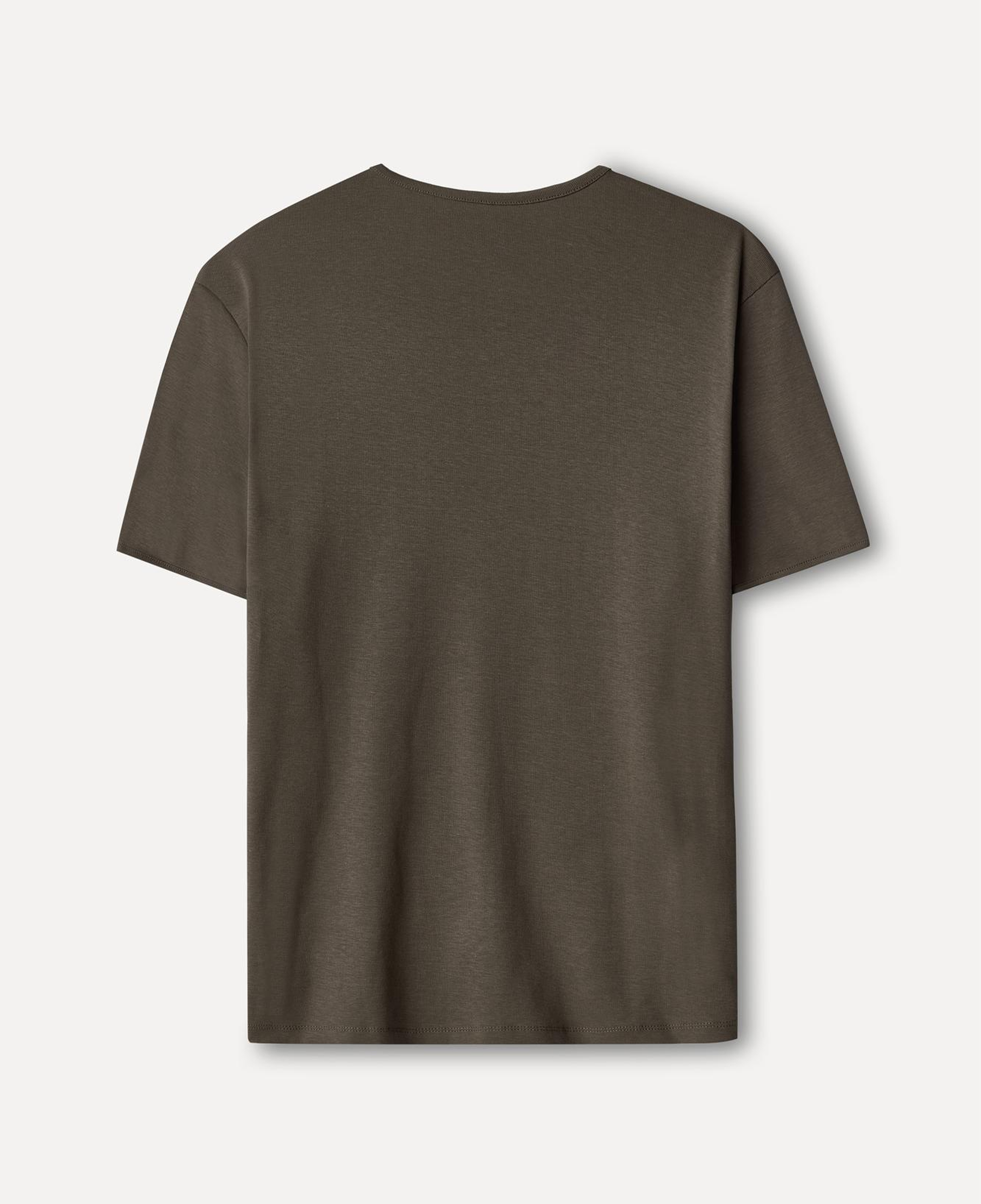 Erkek Vizon Rengi Bisiklet Yaka T-Shirt