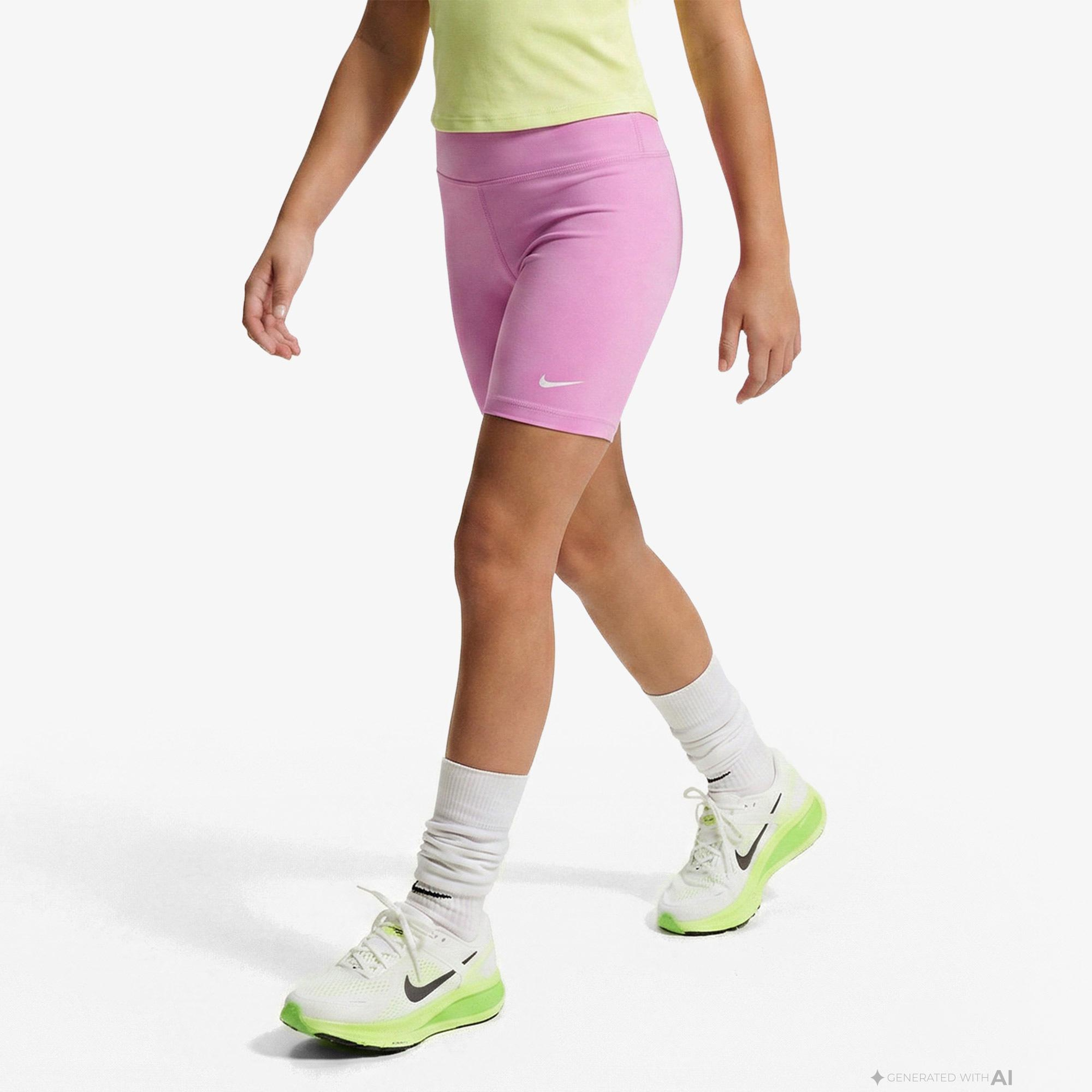 Nike Dri-Fit One 13 cm Çocuk Pembe Kısa Tayt