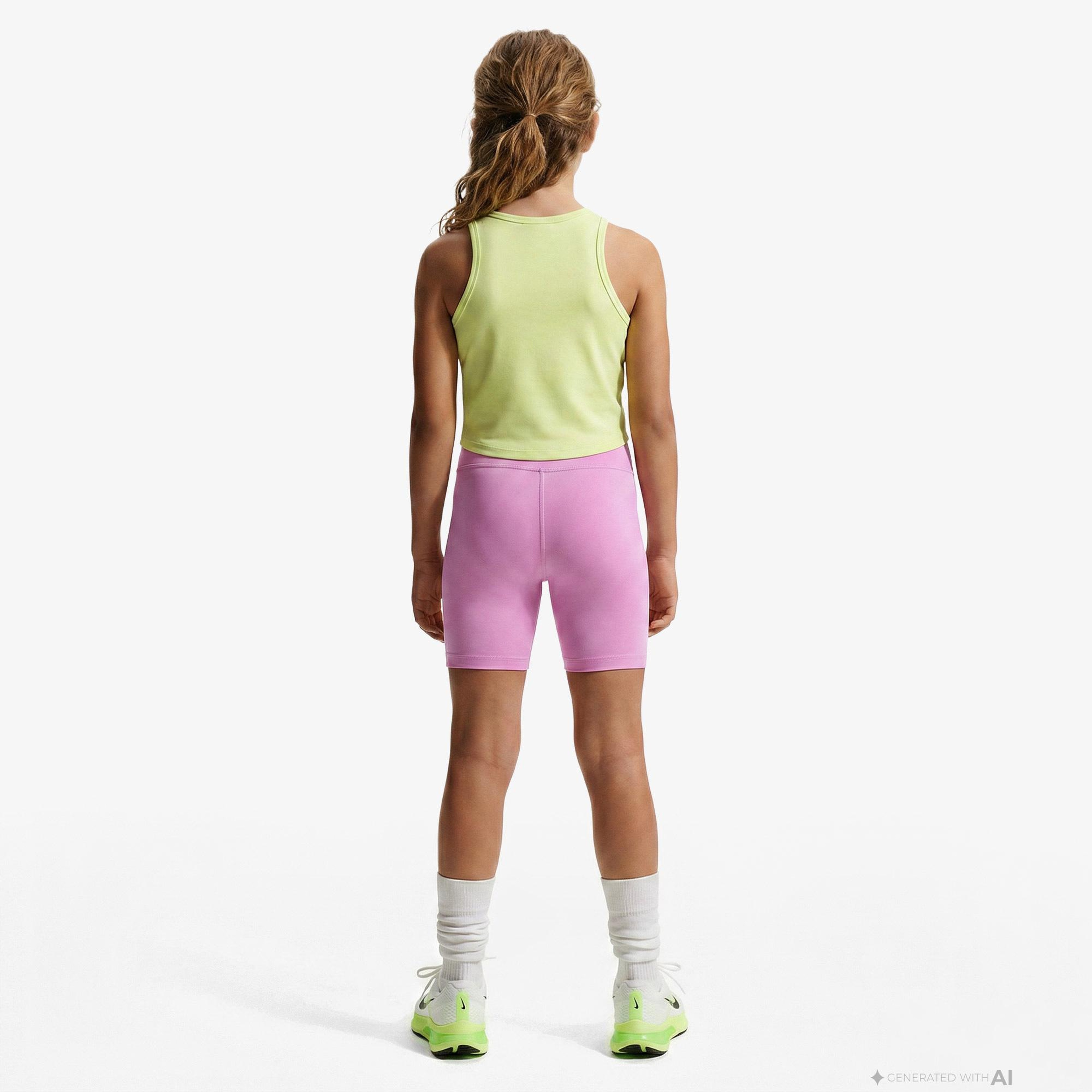 Nike Dri-Fit One 13 cm Çocuk Pembe Kısa Tayt
