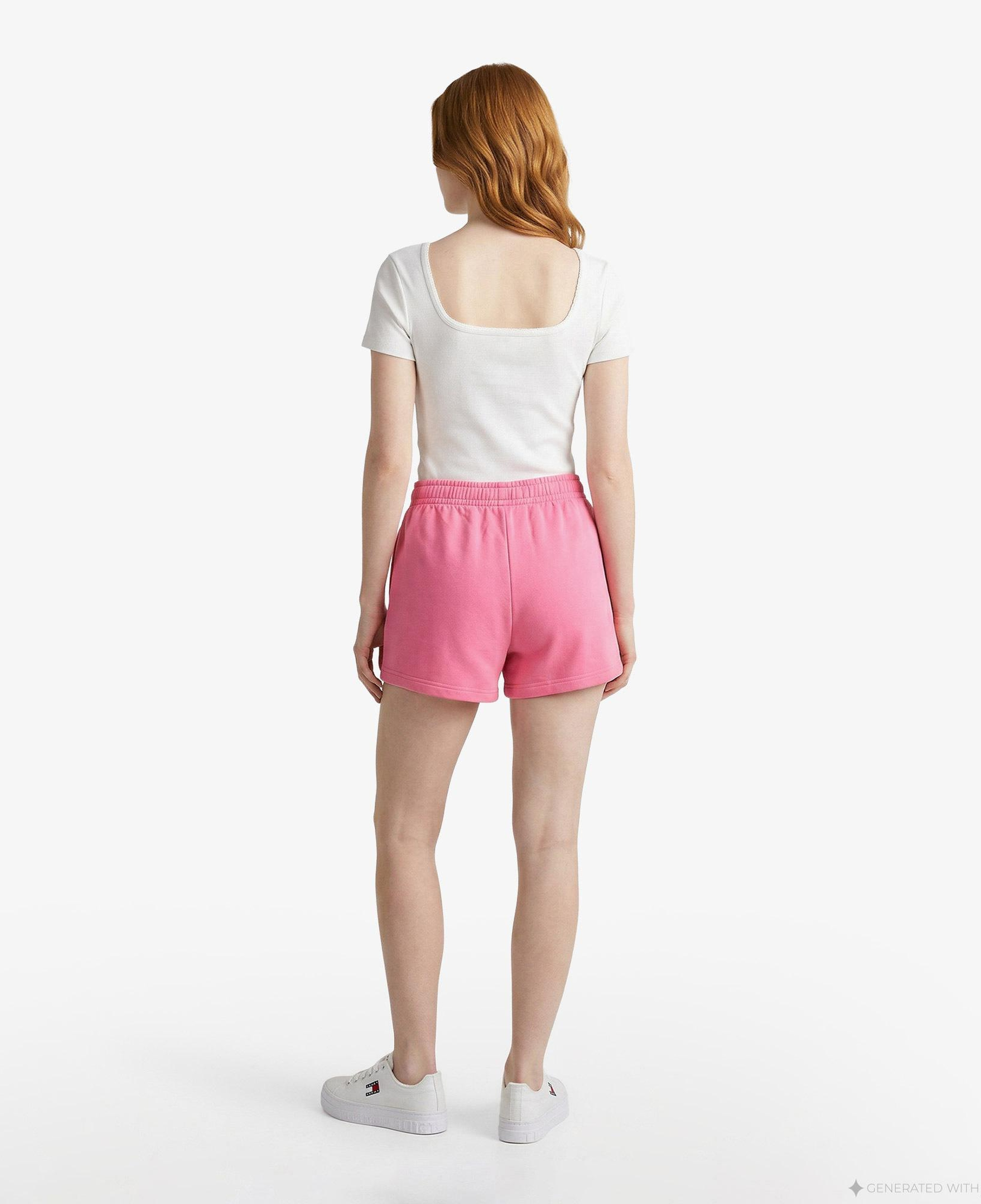 Tommy Hilfiger Script Kadın Pembe Şort