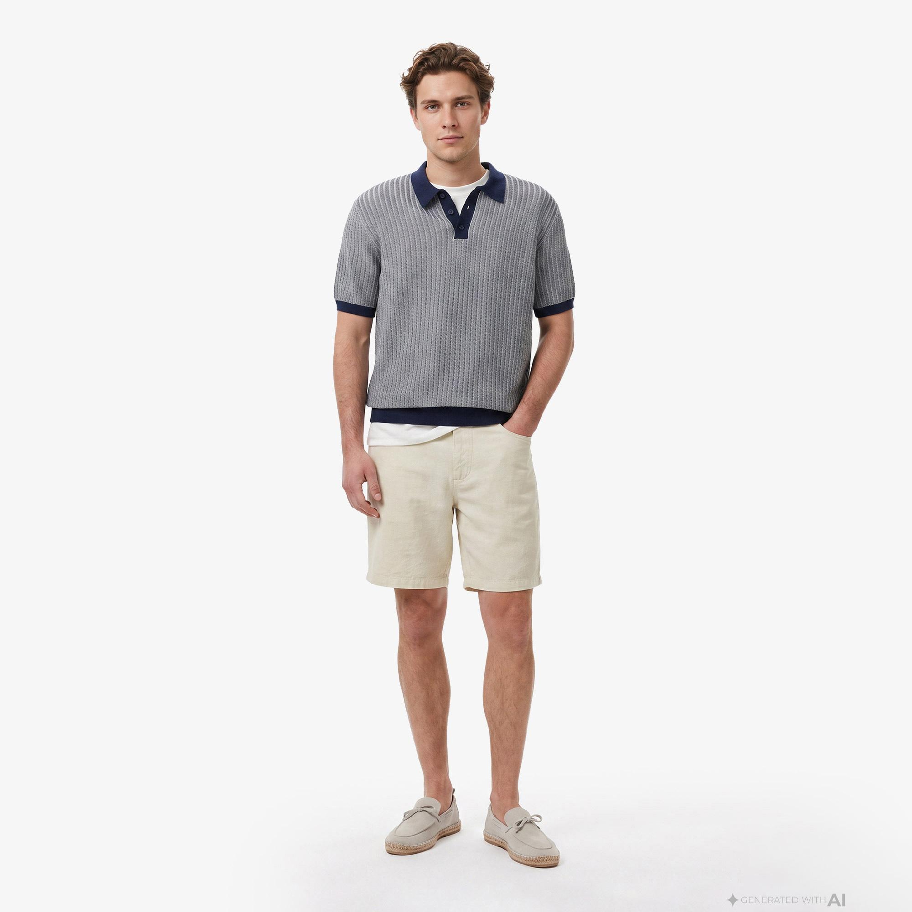 Nautica Erkek Bej Slim Fit Şort