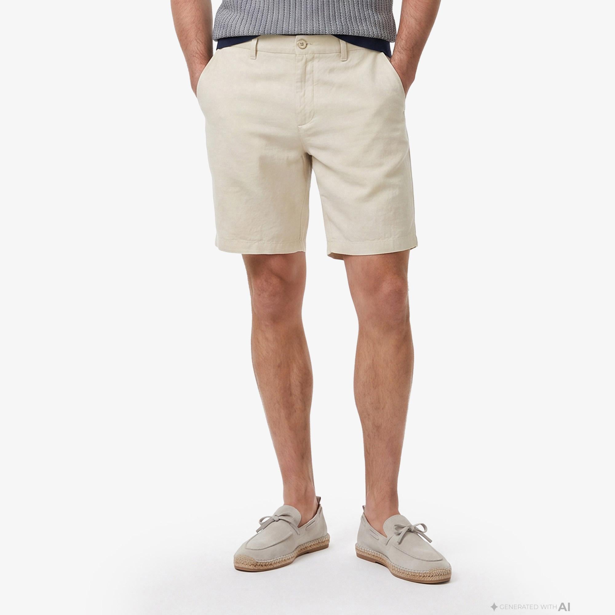 Nautica Erkek Bej Slim Fit Şort