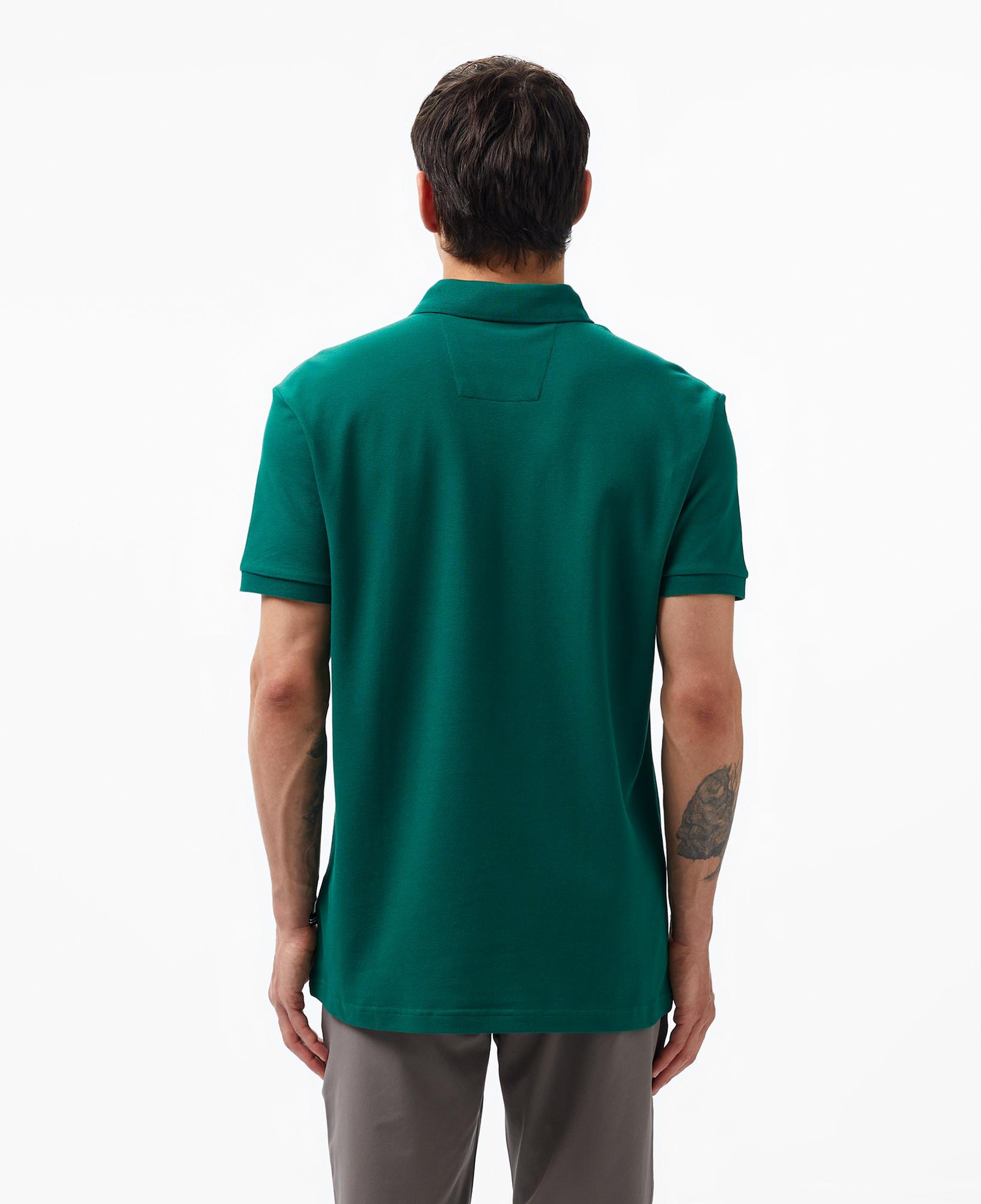 Nautica Erkek Yeşil Slim Fit Polo Yaka T-Shirt