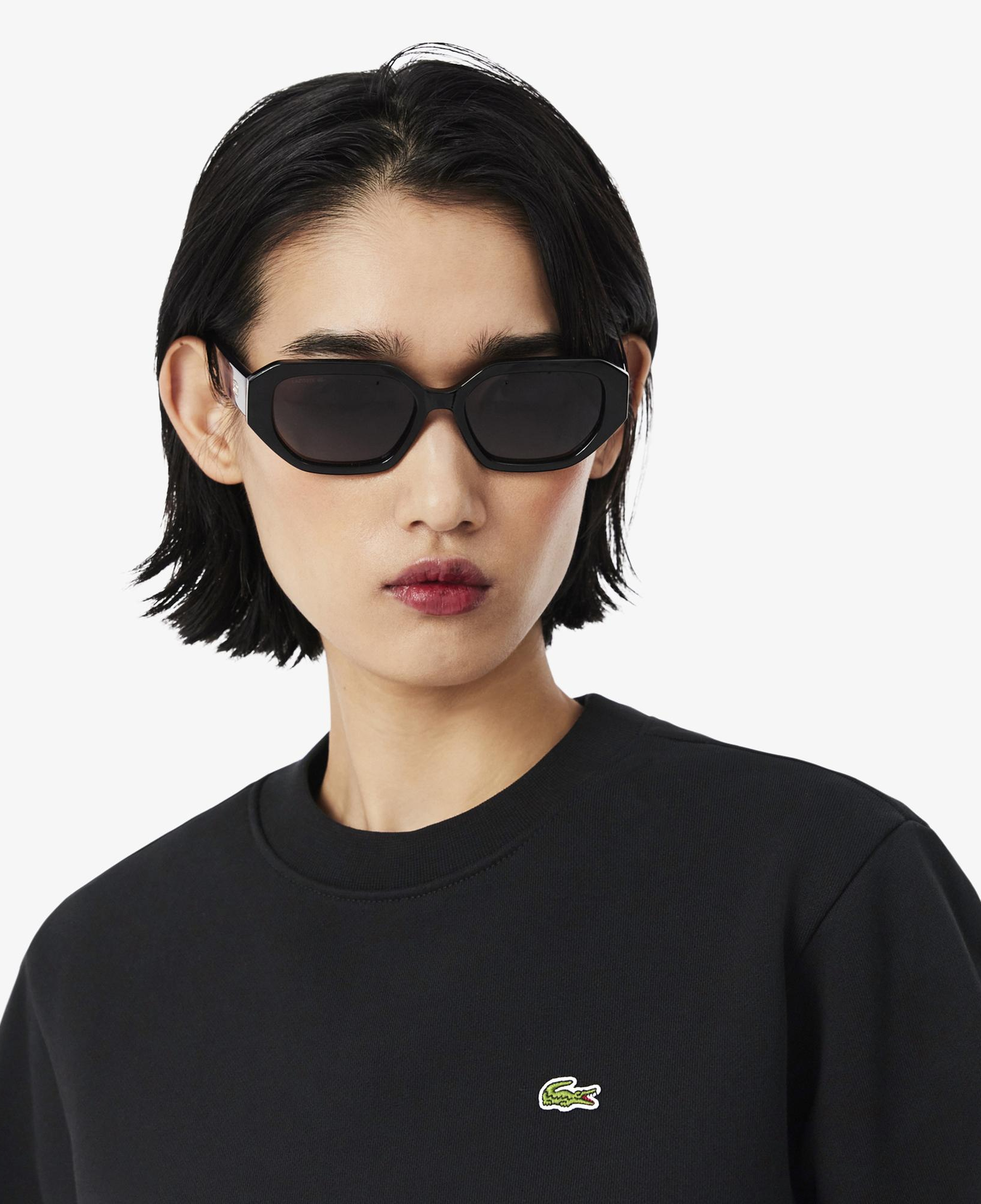 Kadın Relaxed Fit Bisiklet Yaka Siyah Sweatshirt