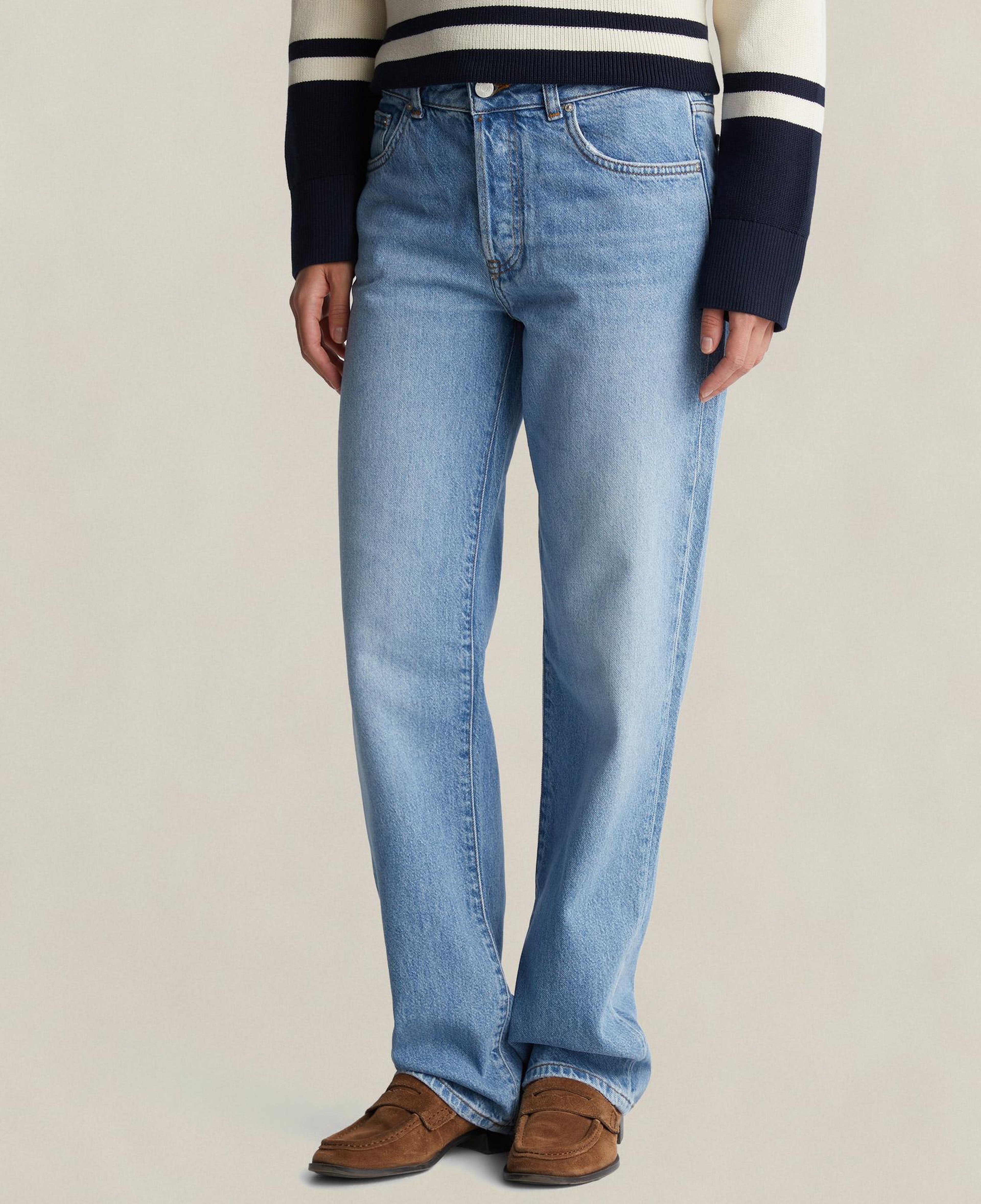 GANT Kadın Mavi Straight Fit Pantolon