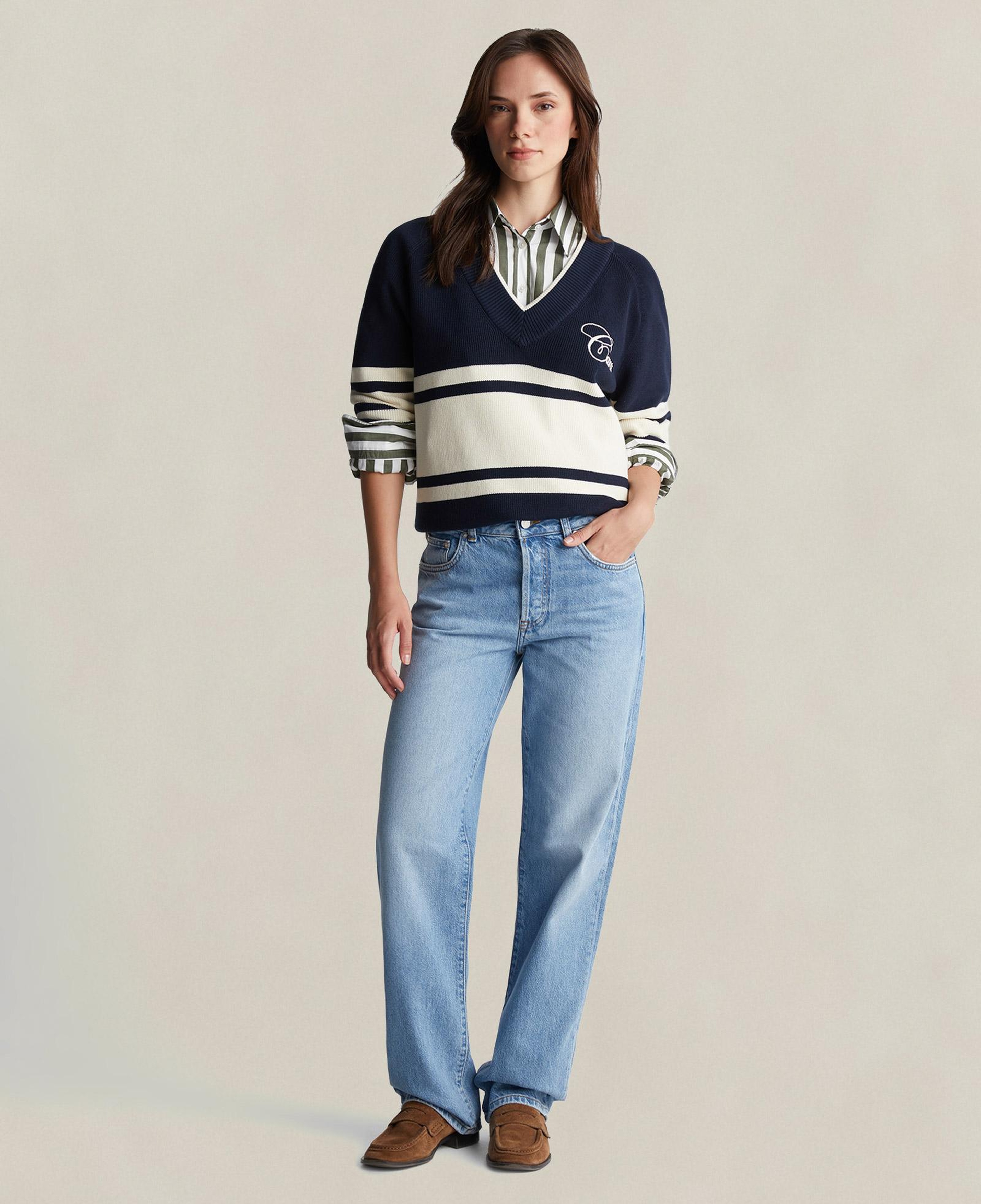 GANT Kadın Mavi Straight Fit Pantolon