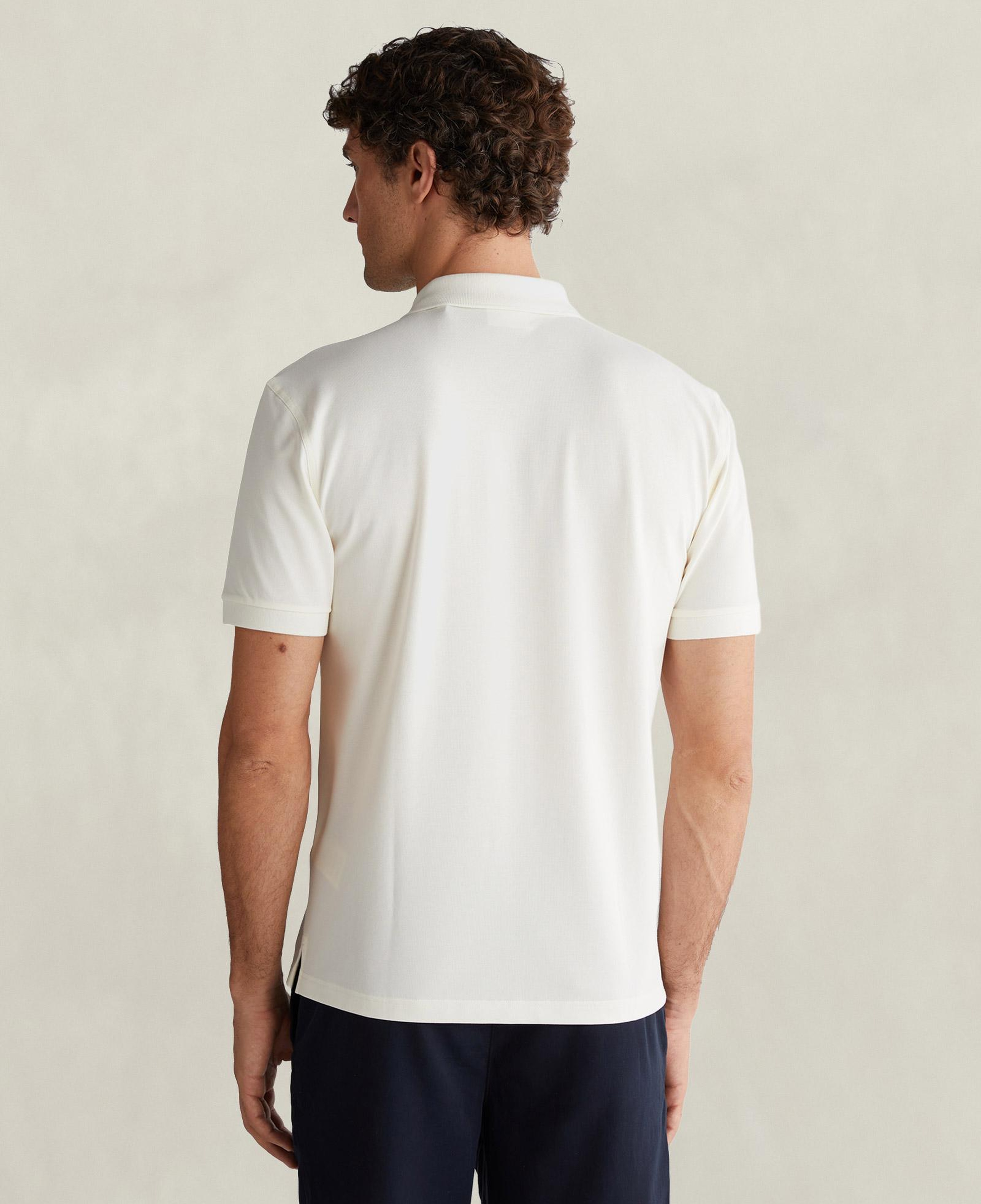 GANT Erkek Beyaz Regular Fit Yarım Fermuarlı Polo Yaka T-Shirt