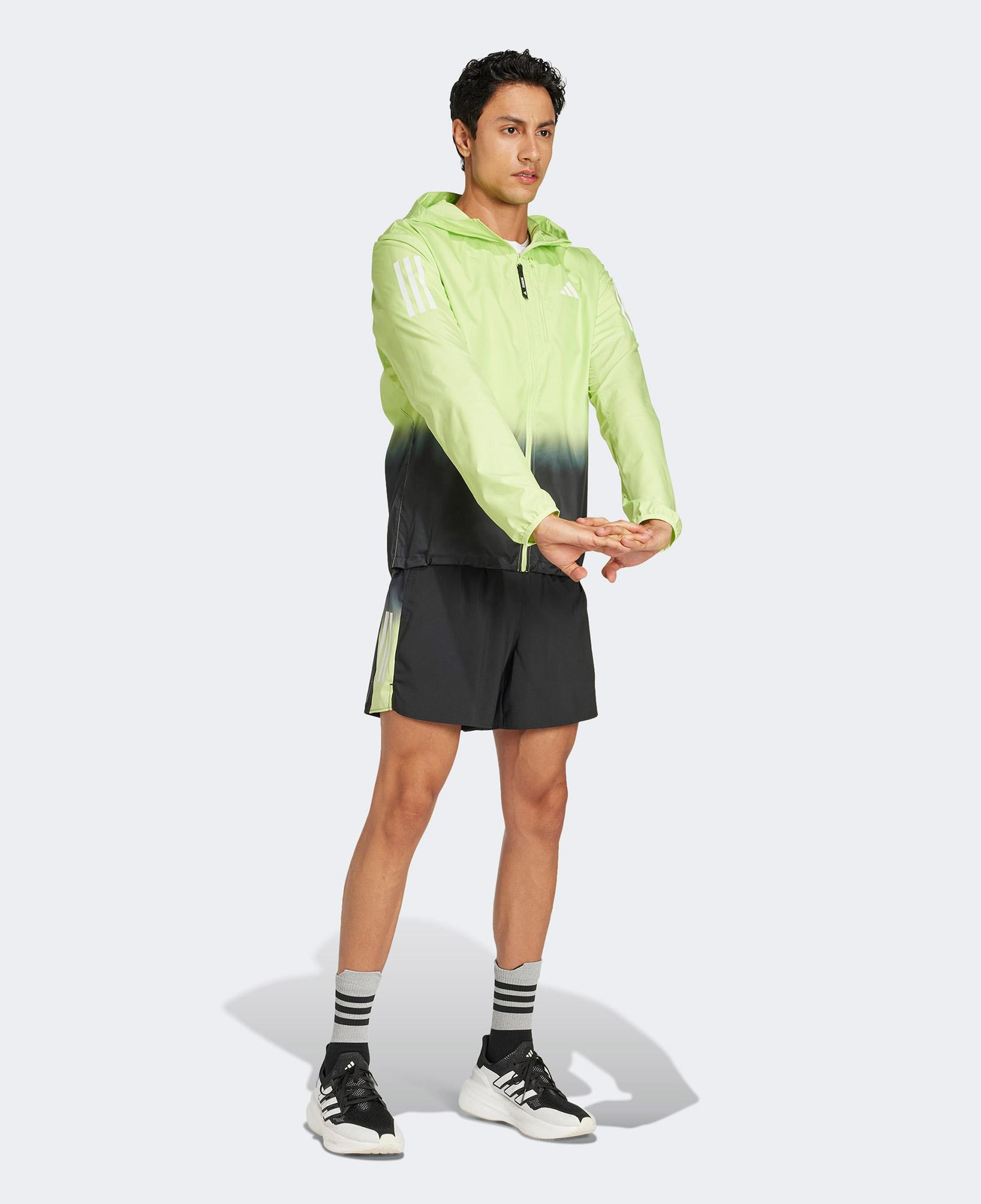 adidas Own the Run Colorblock Erkek Yeşil Ceket