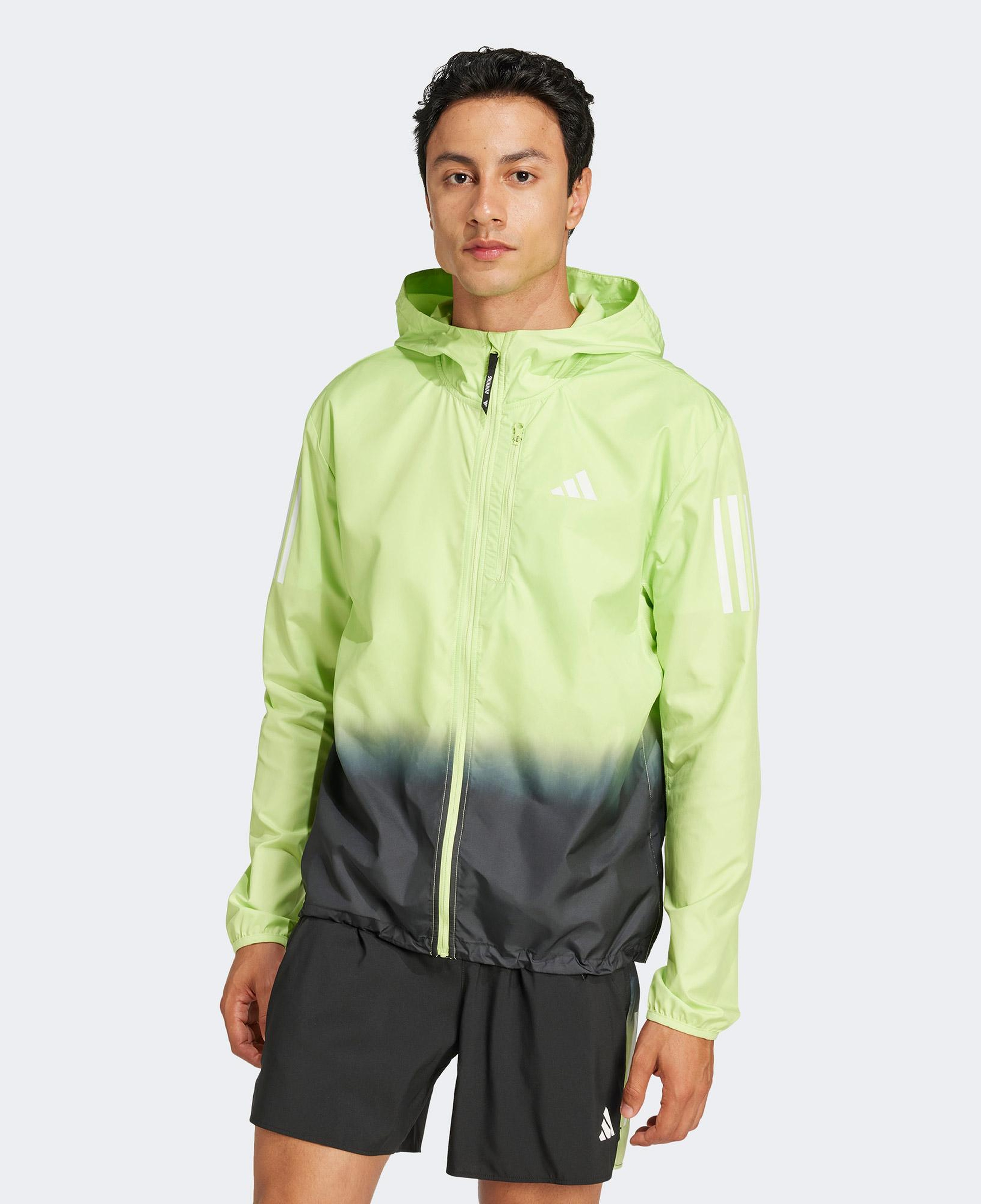 adidas Own the Run Colorblock Erkek Yeşil Ceket