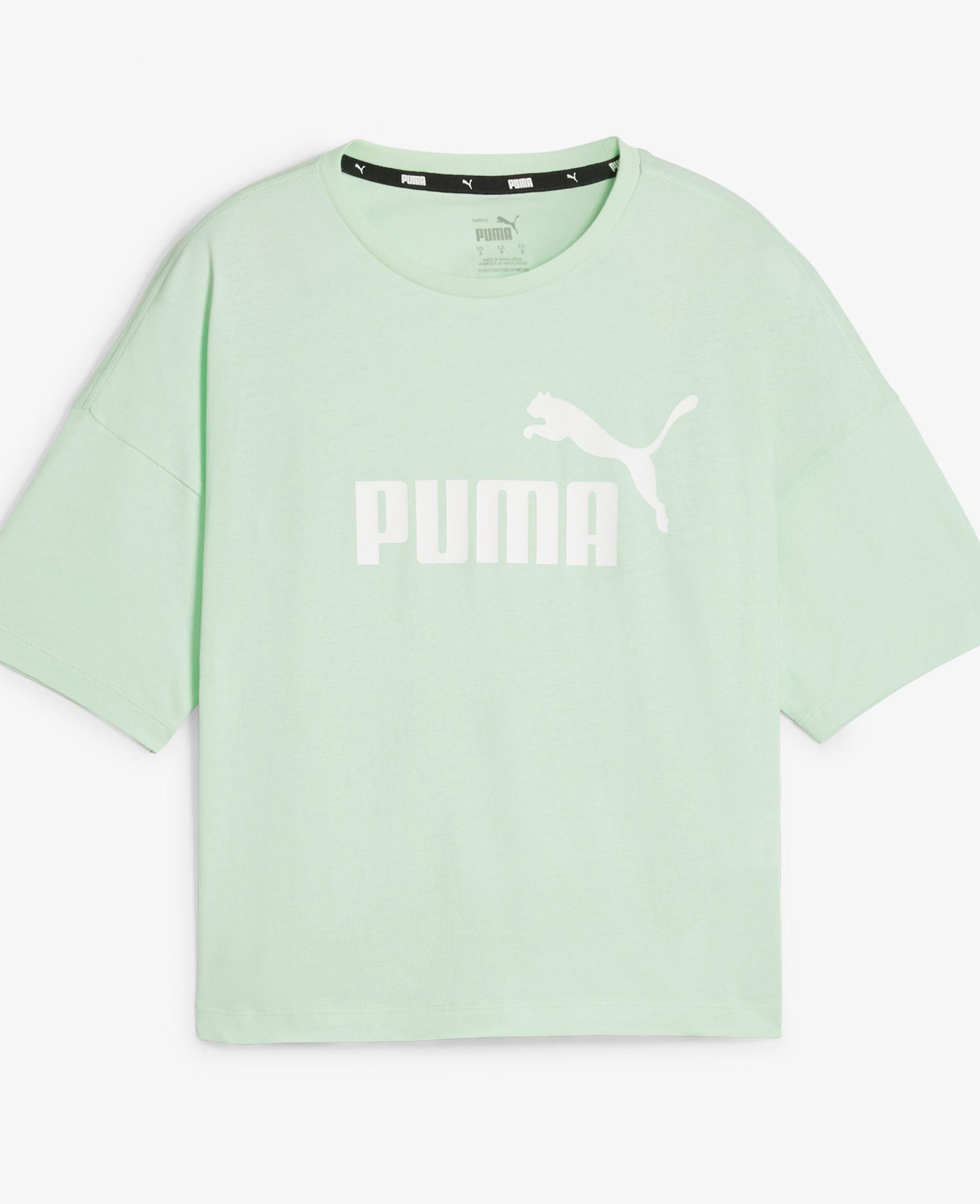 Puma Essentials Cropped Logo Kadın Beyaz T-Shirt
