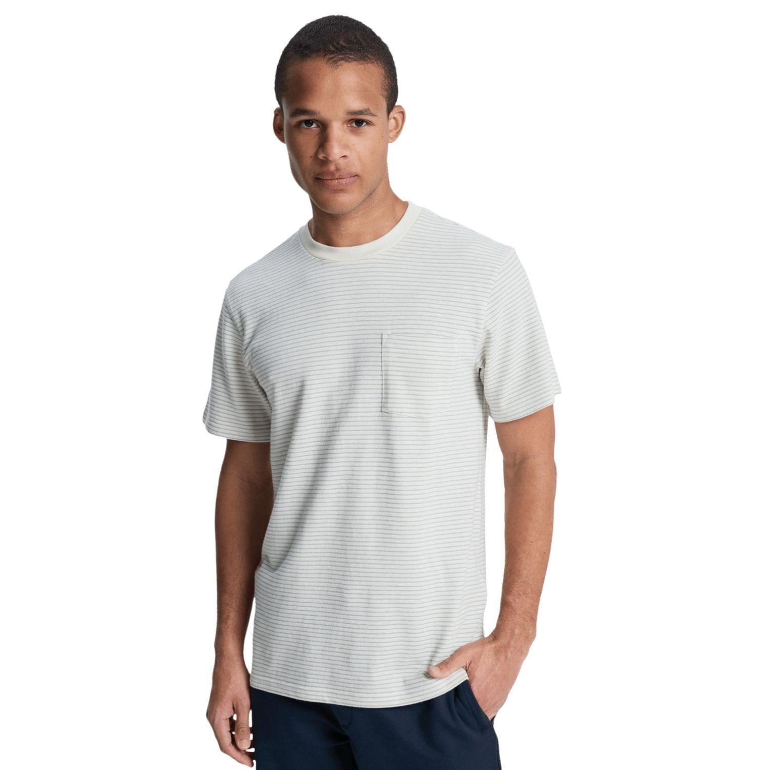 Quiksilver Lopaz Striped Erkek Bej Tişört