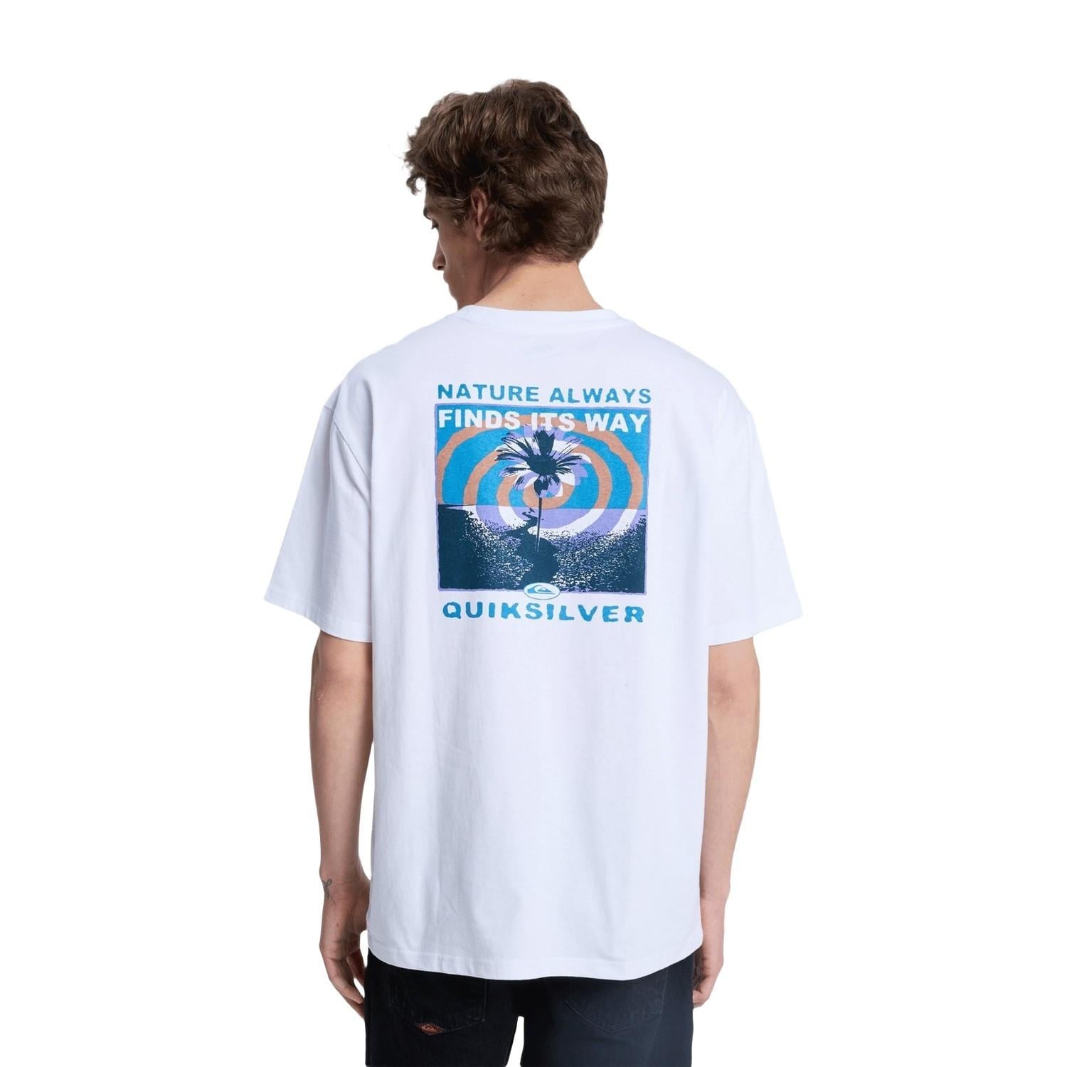 Quiksilver Upside Do Erkek Beyaz Tişört