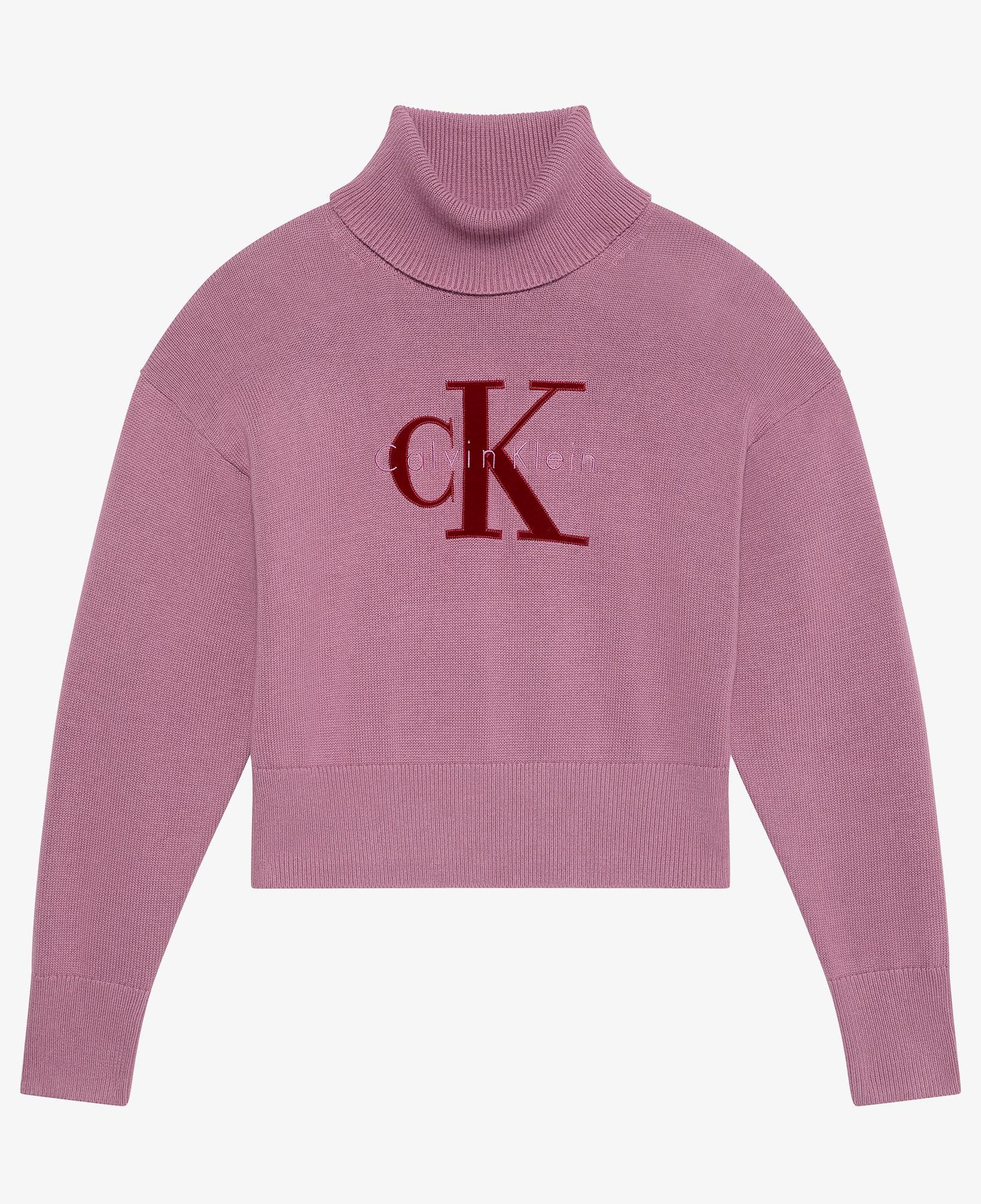 Calvin Klein Logo Pullover Kadın Kırmızı Triko