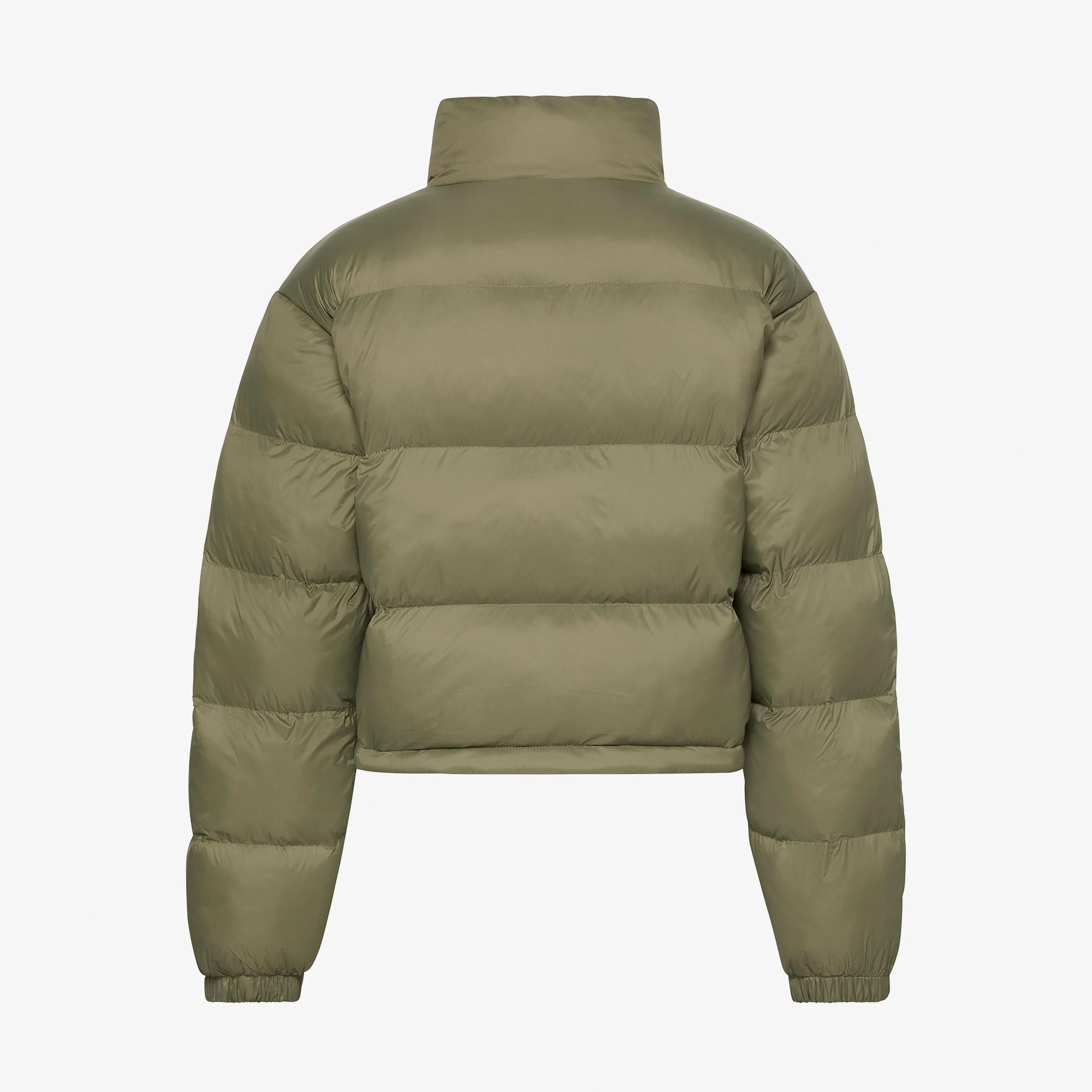 Calvin Klein Essential Crop Puffer Kadın Bej Ceket