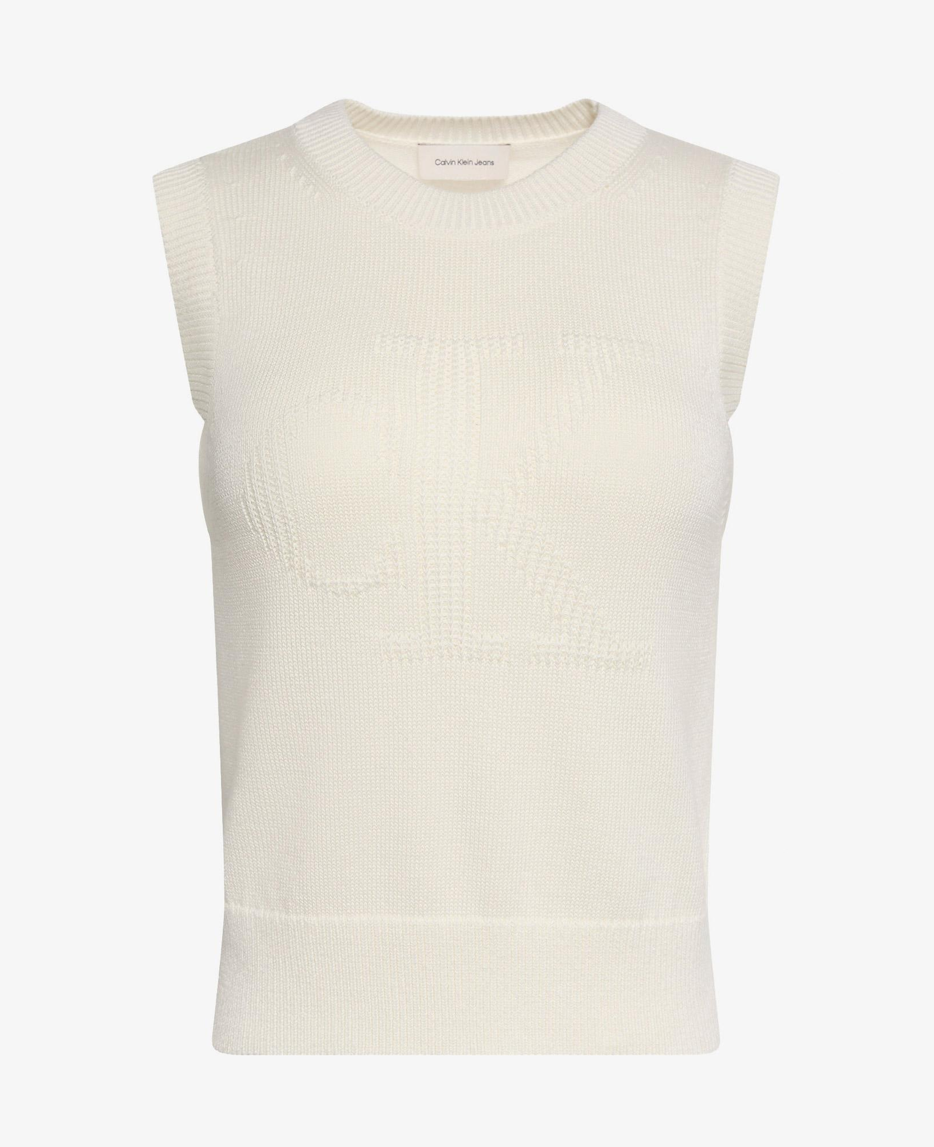 Calvin Klein Logo Tank Kadın Beyaz Triko
