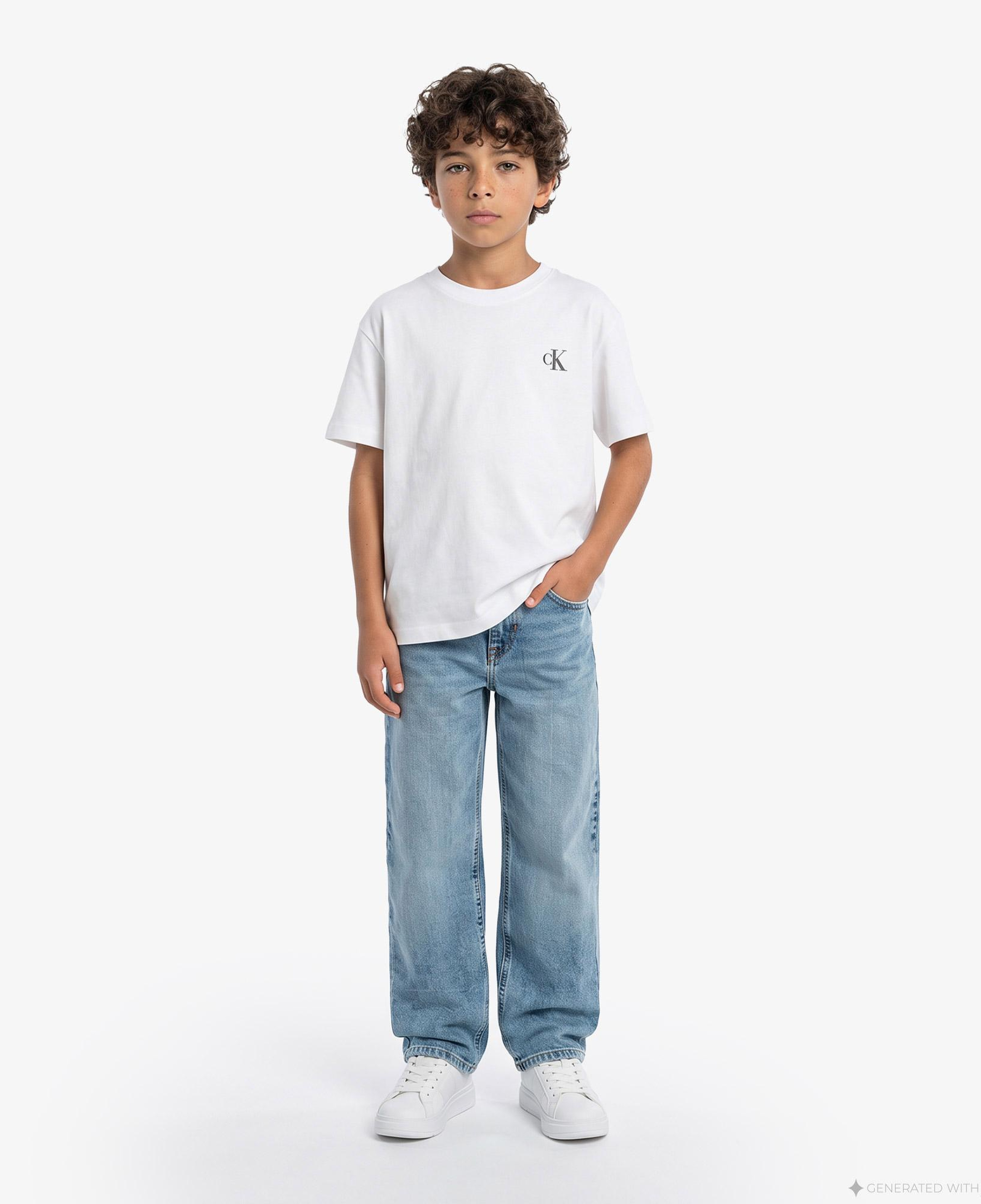 Calvin Klein 2'li Monogram Çocuk Siyah T-Shirt