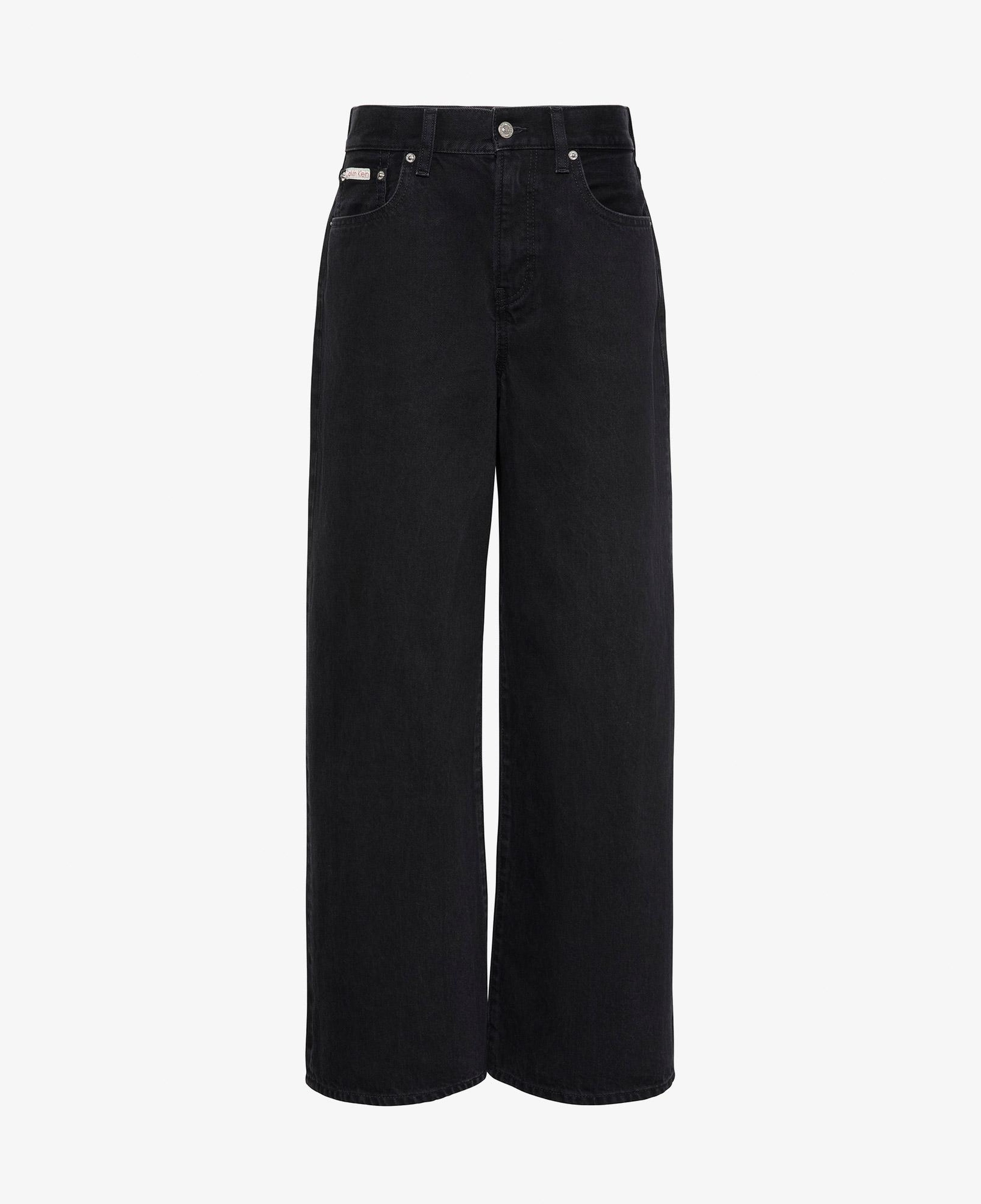 Calvin Klein The Wide Leg Worn Black Kadın Siyah Jean