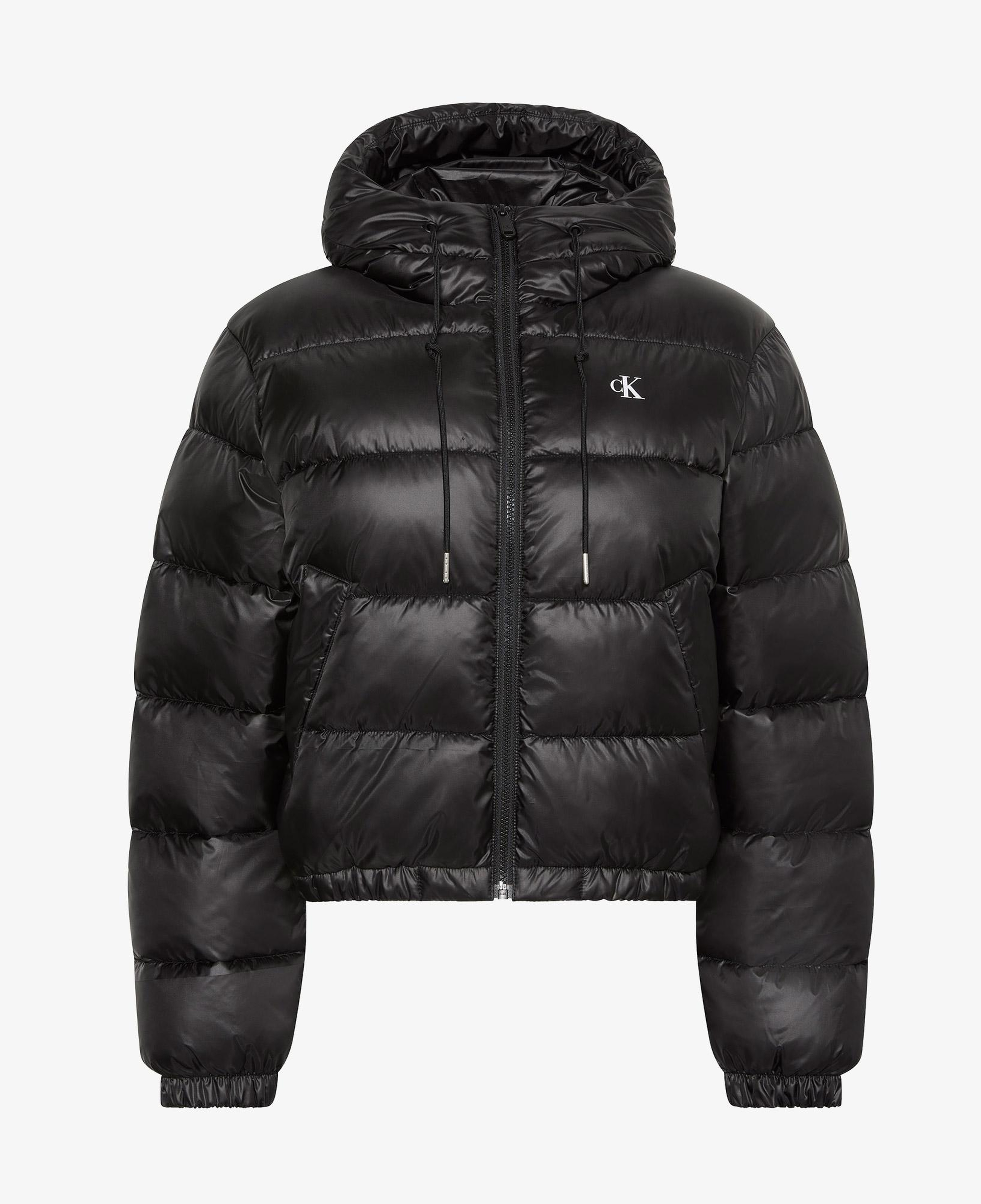 Calvin Klein Short Logo Puffer Kadın Siyah Ceket