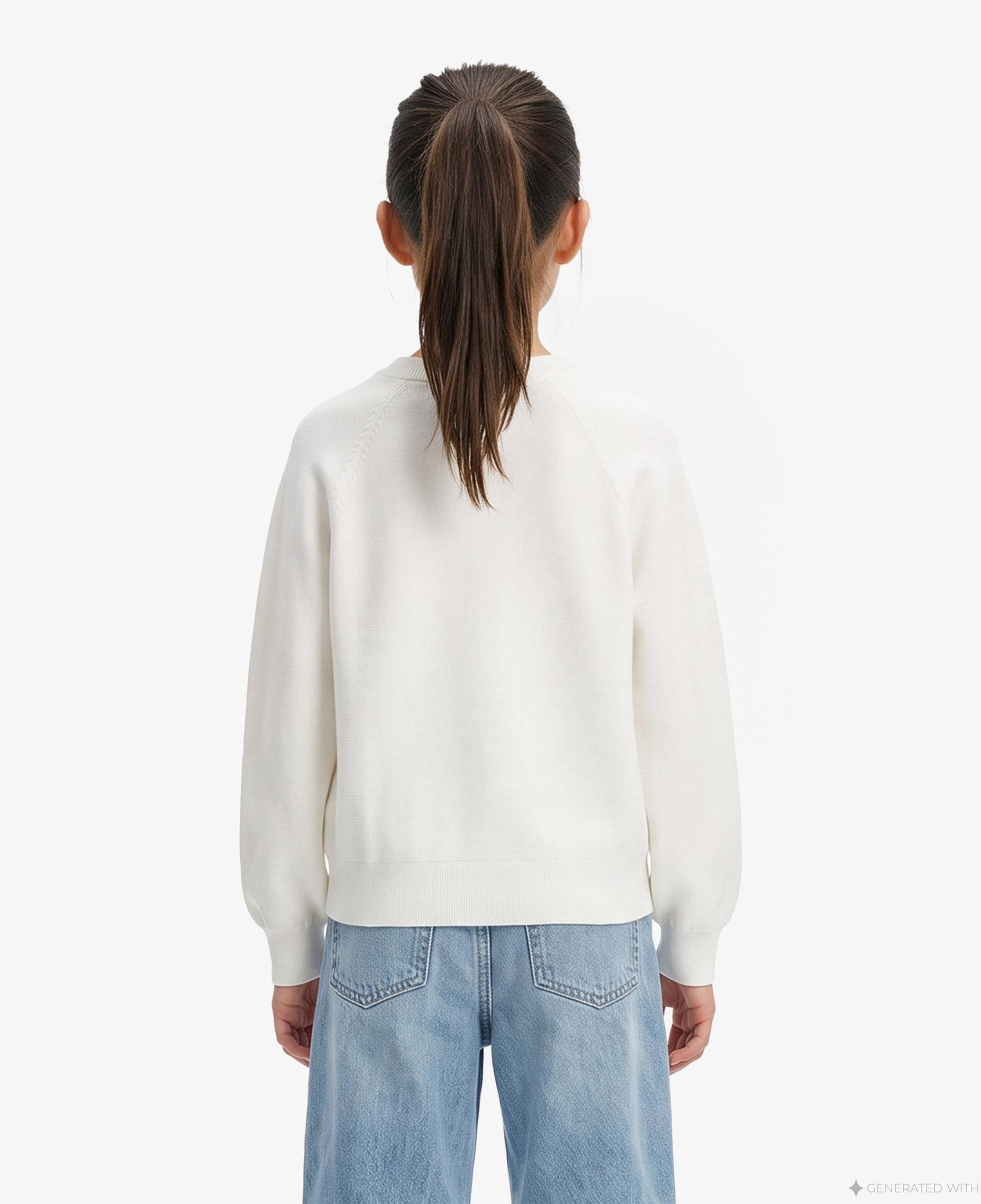 Calvin Klein Monologo Fashion Çocuk Beyaz Triko