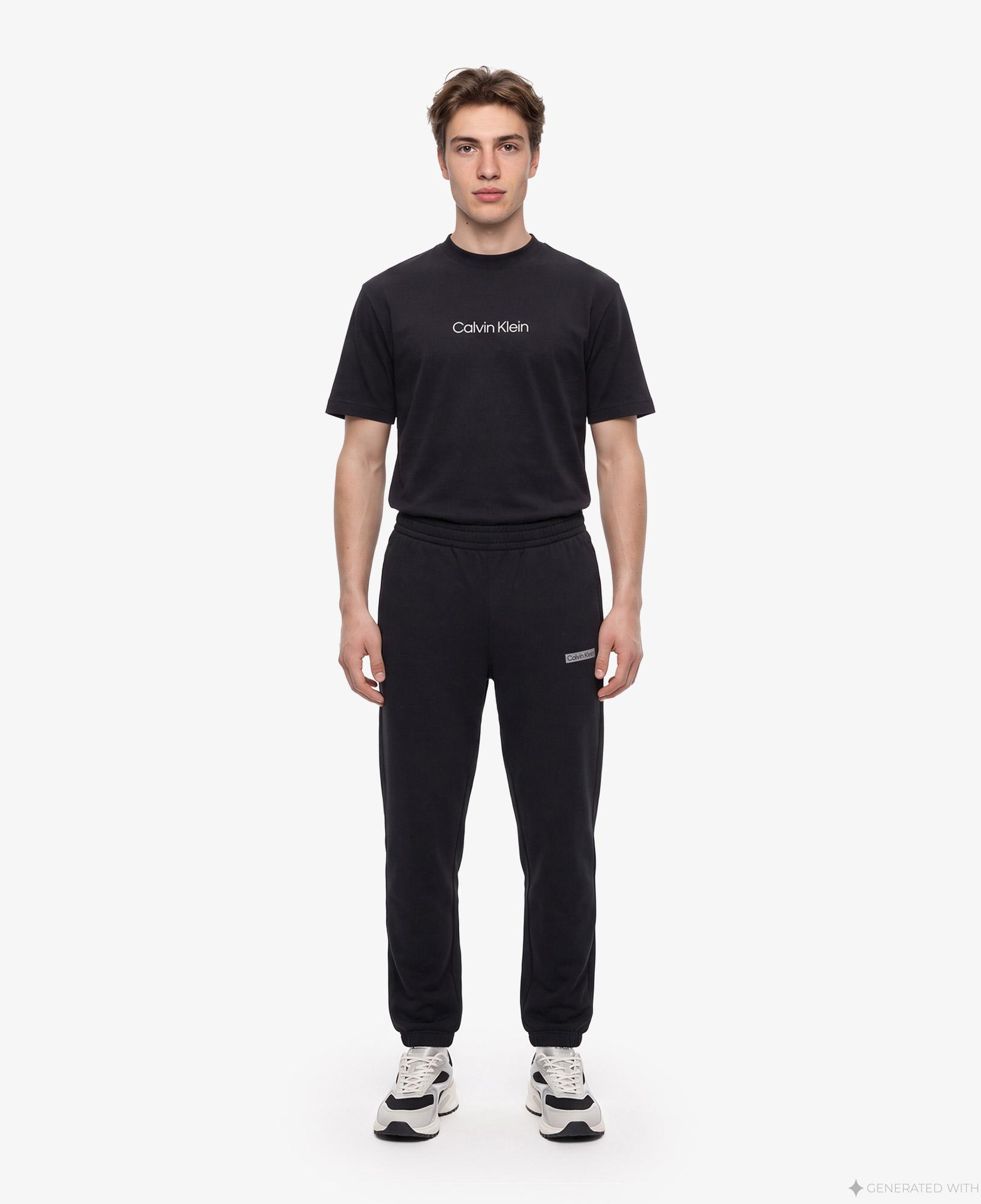 Calvin Klein Terry Graphic Jogger Erkek Siyah Eşofman Altı