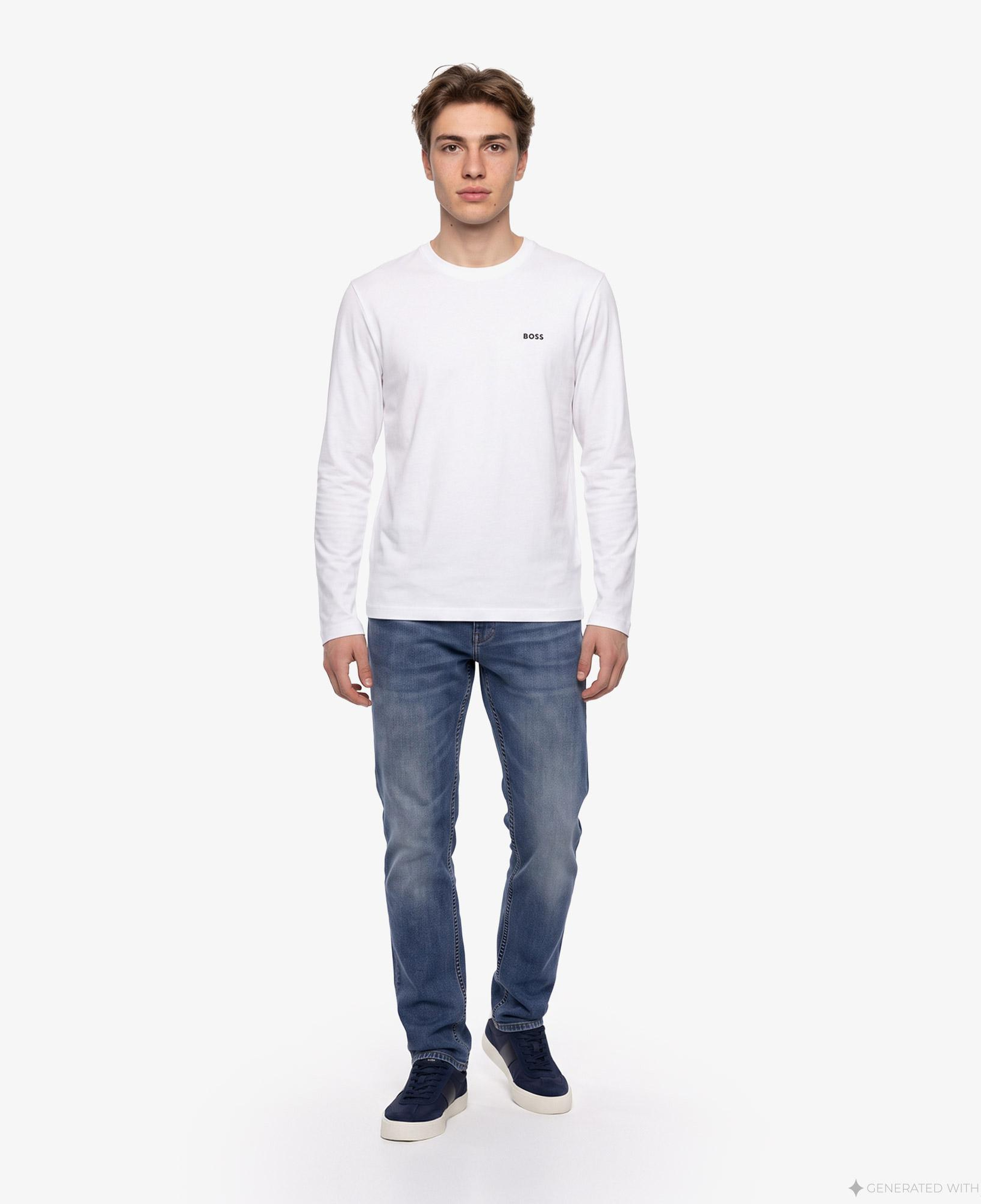 Boss Long Erkek Beyaz T-Shirt