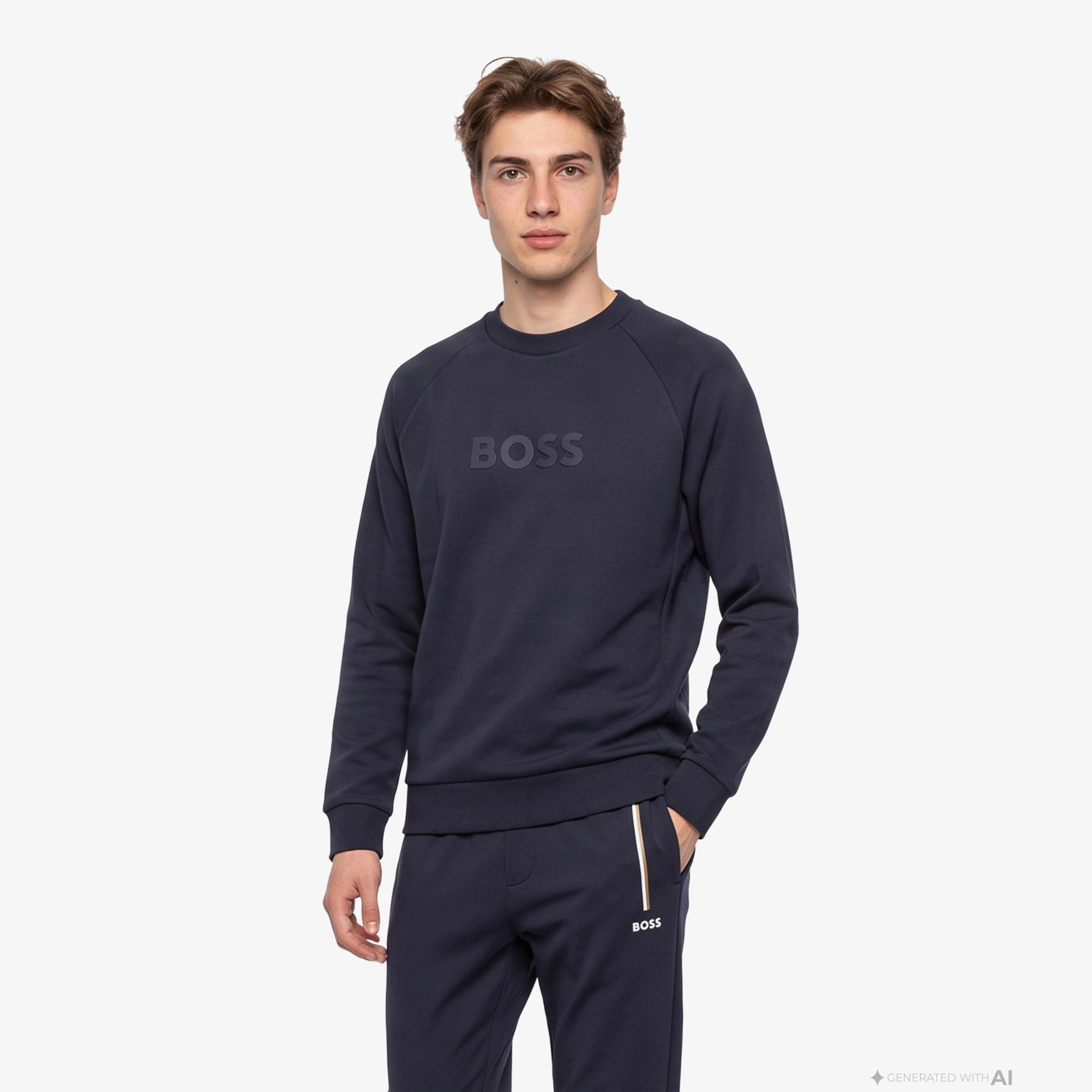 Boss Salbo Erkek Lacivert Sweatshirt