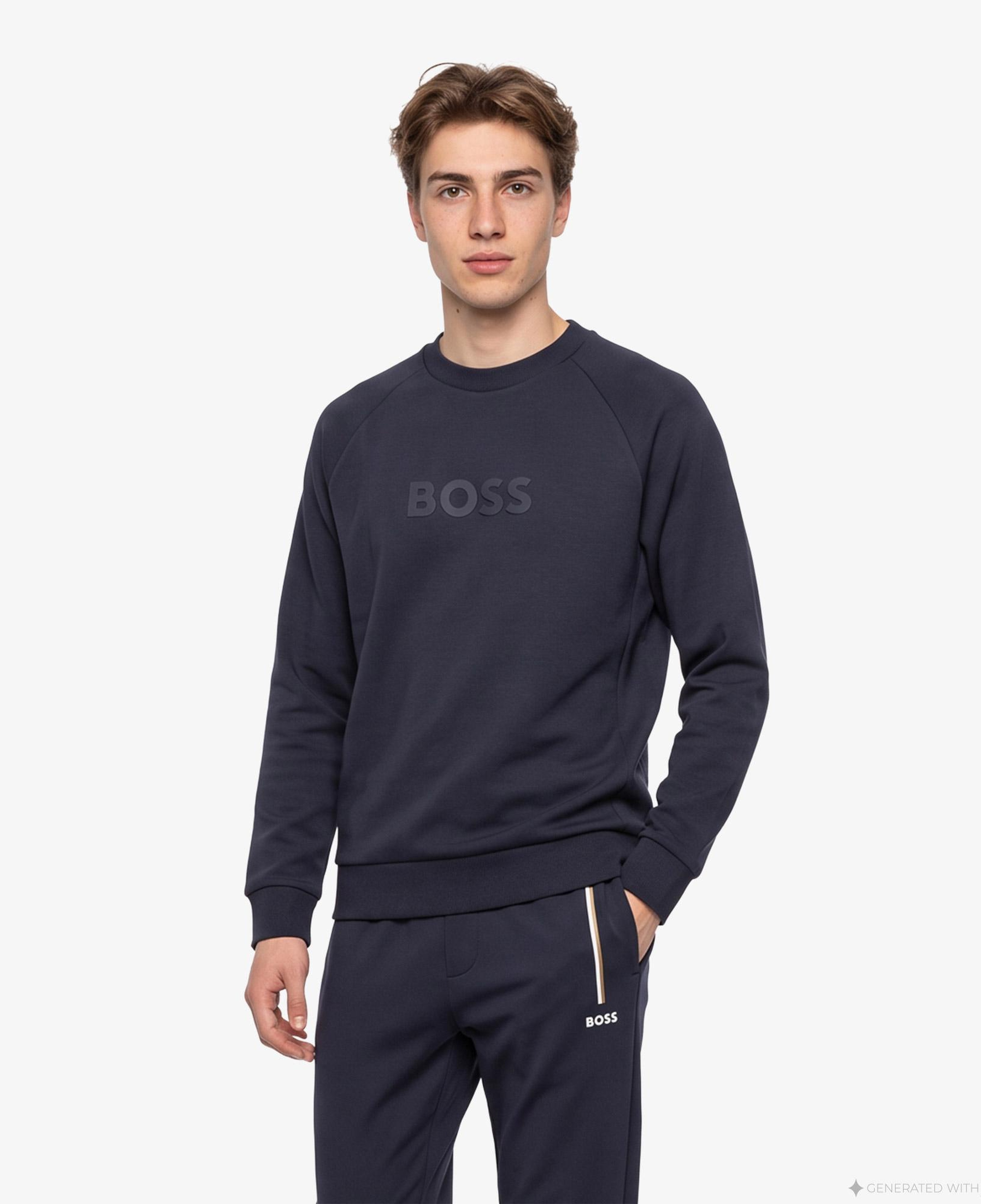 Boss Salbo Erkek Lacivert Sweatshirt