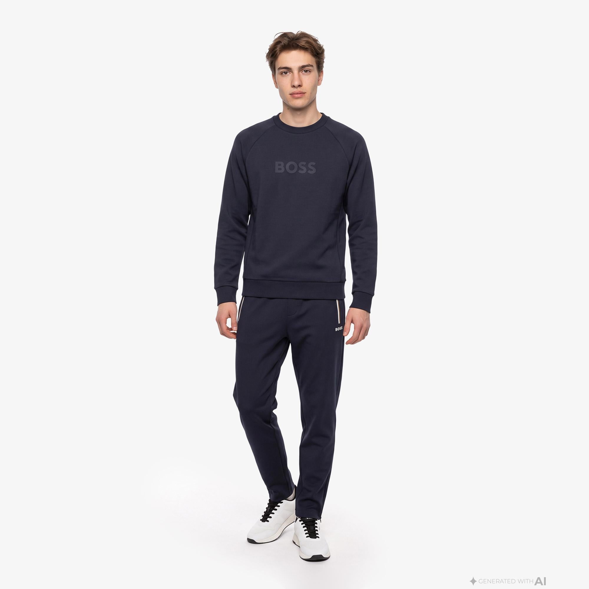 Boss Salbo Erkek Lacivert Sweatshirt