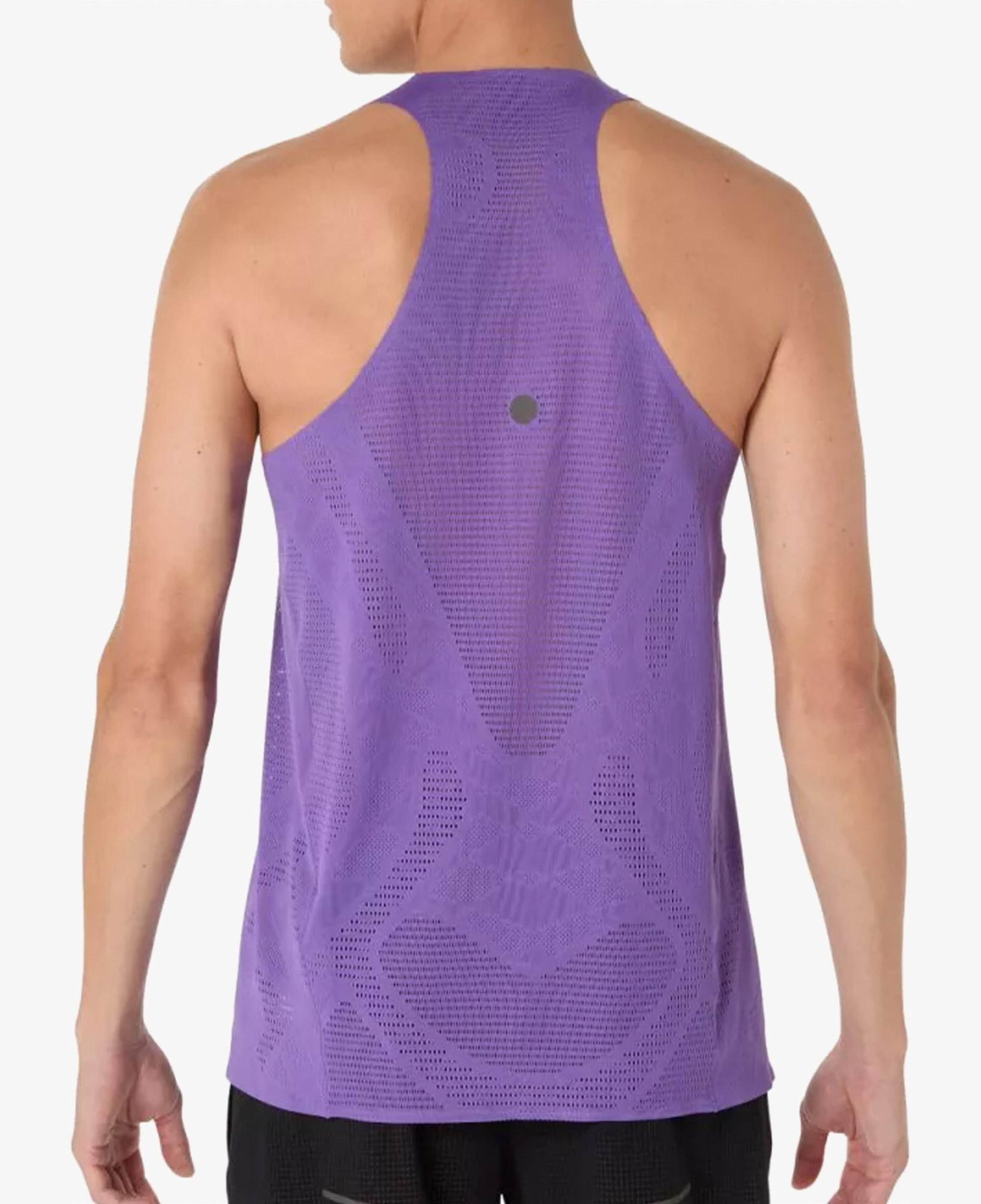 Asics Metarun Singlet Erkek Mor Atlet
