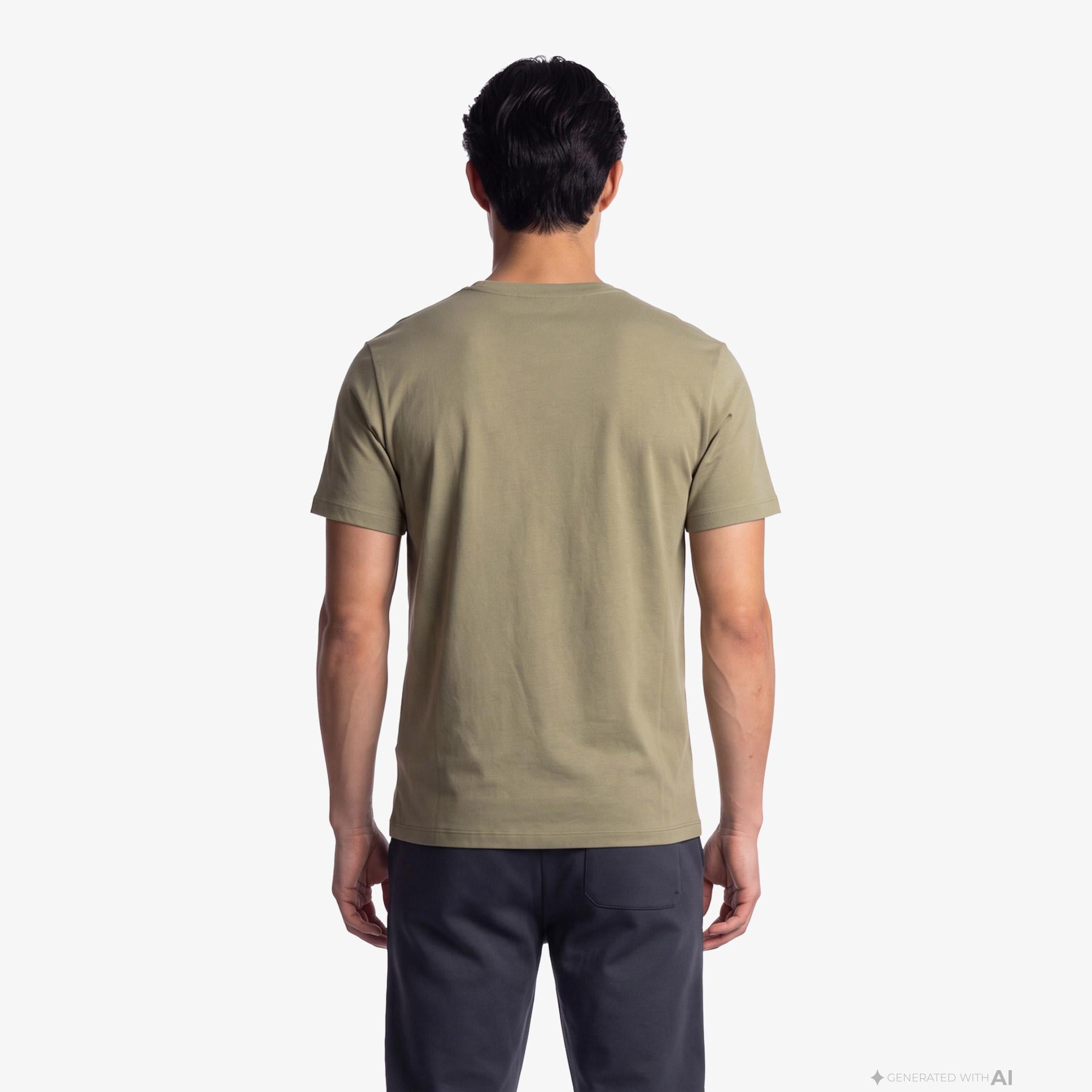 DKNY Metal Logo Erkek Haki T-Shirt