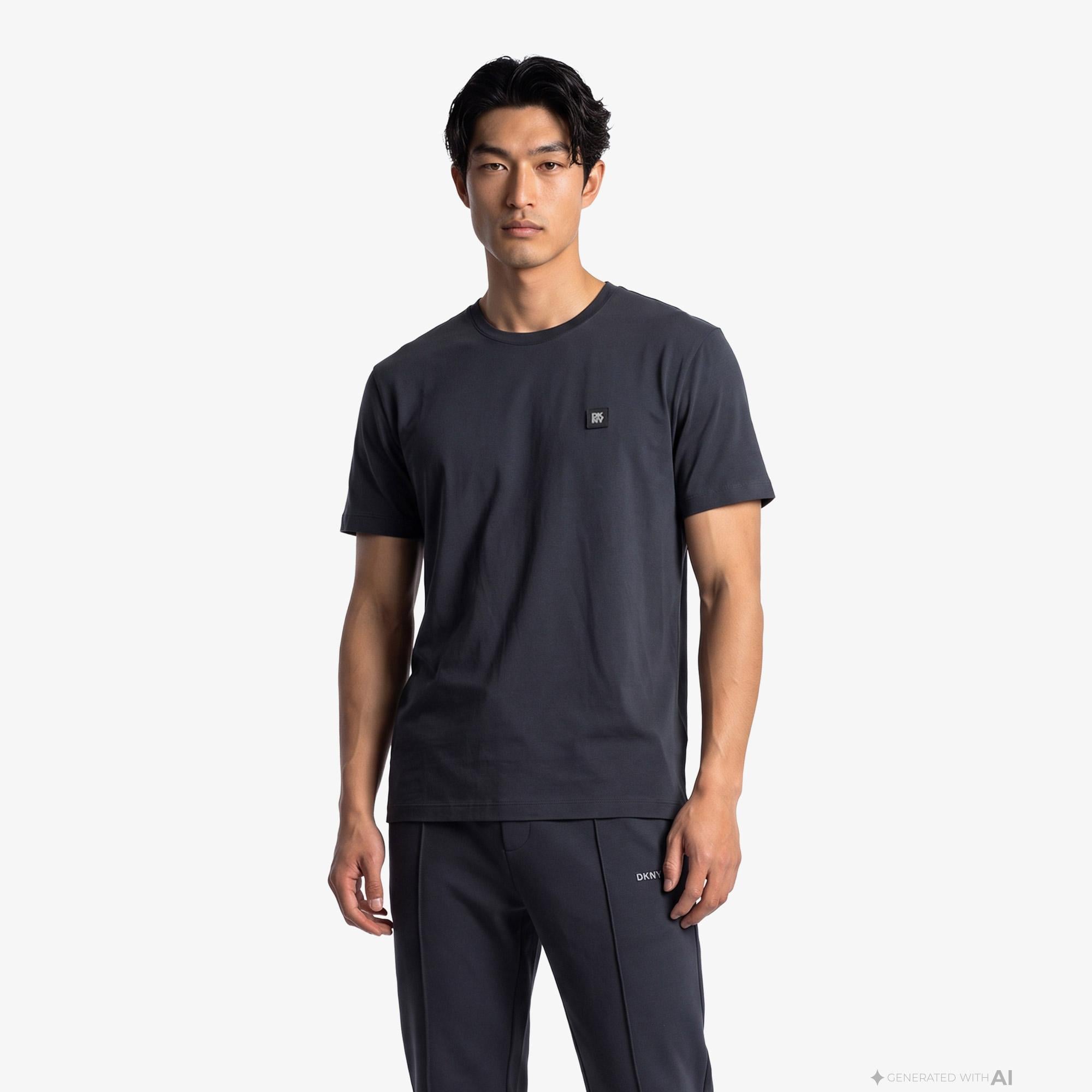 DKNY Metal Logo Erkek Haki T-Shirt
