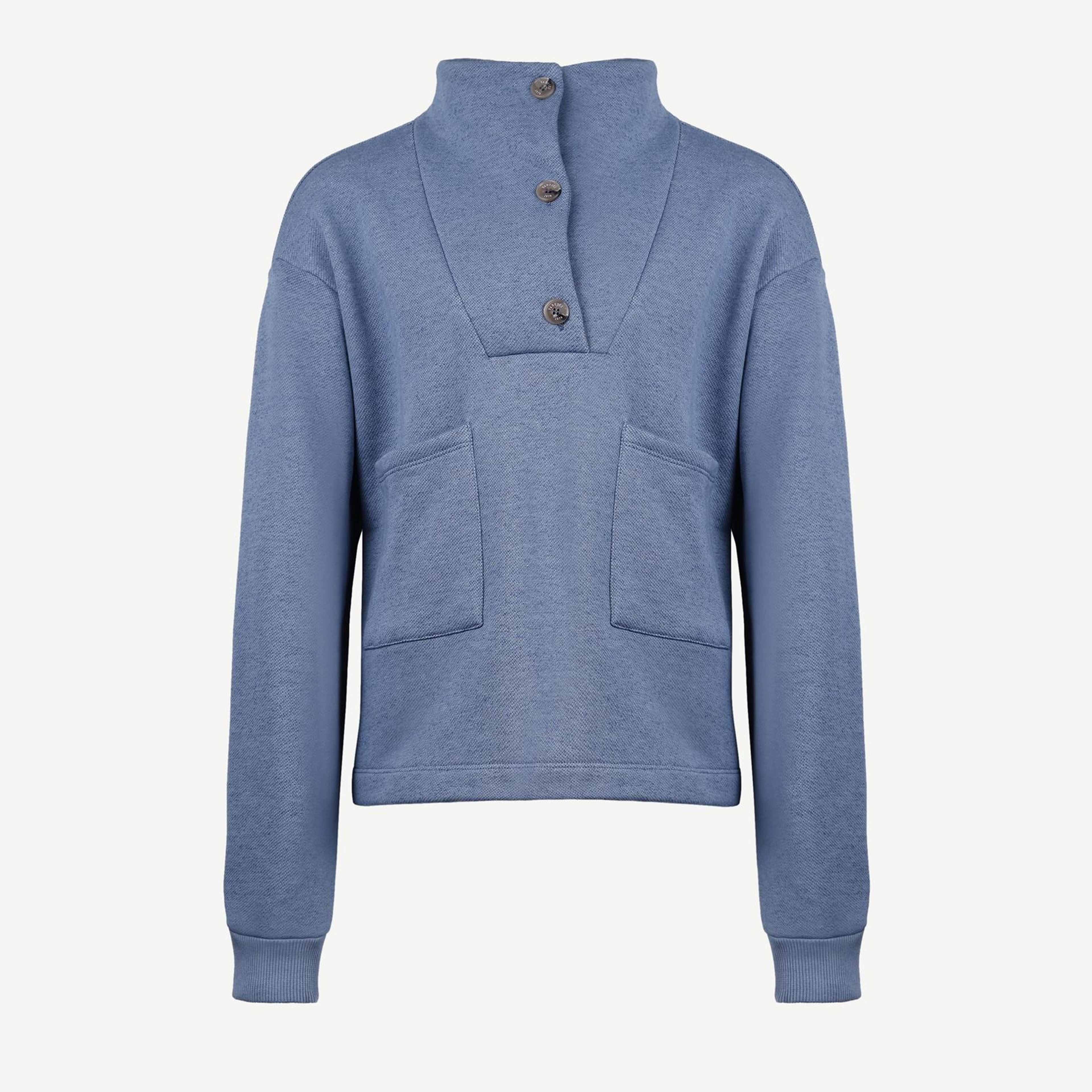 YARGICI Ön Cep Detaylı Dik Yakalı Sweatshirt