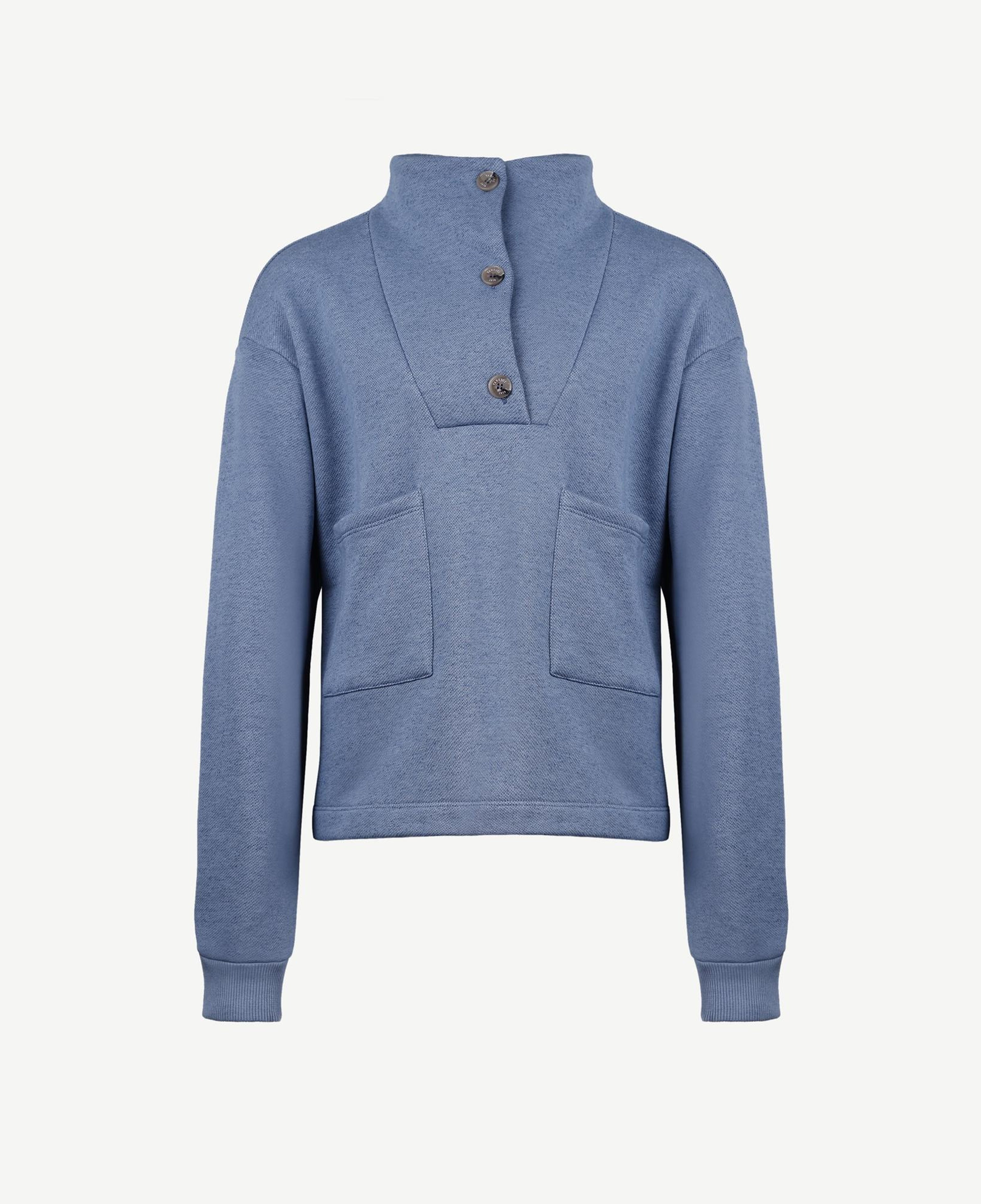 YARGICI Ön Cep Detaylı Dik Yakalı Sweatshirt