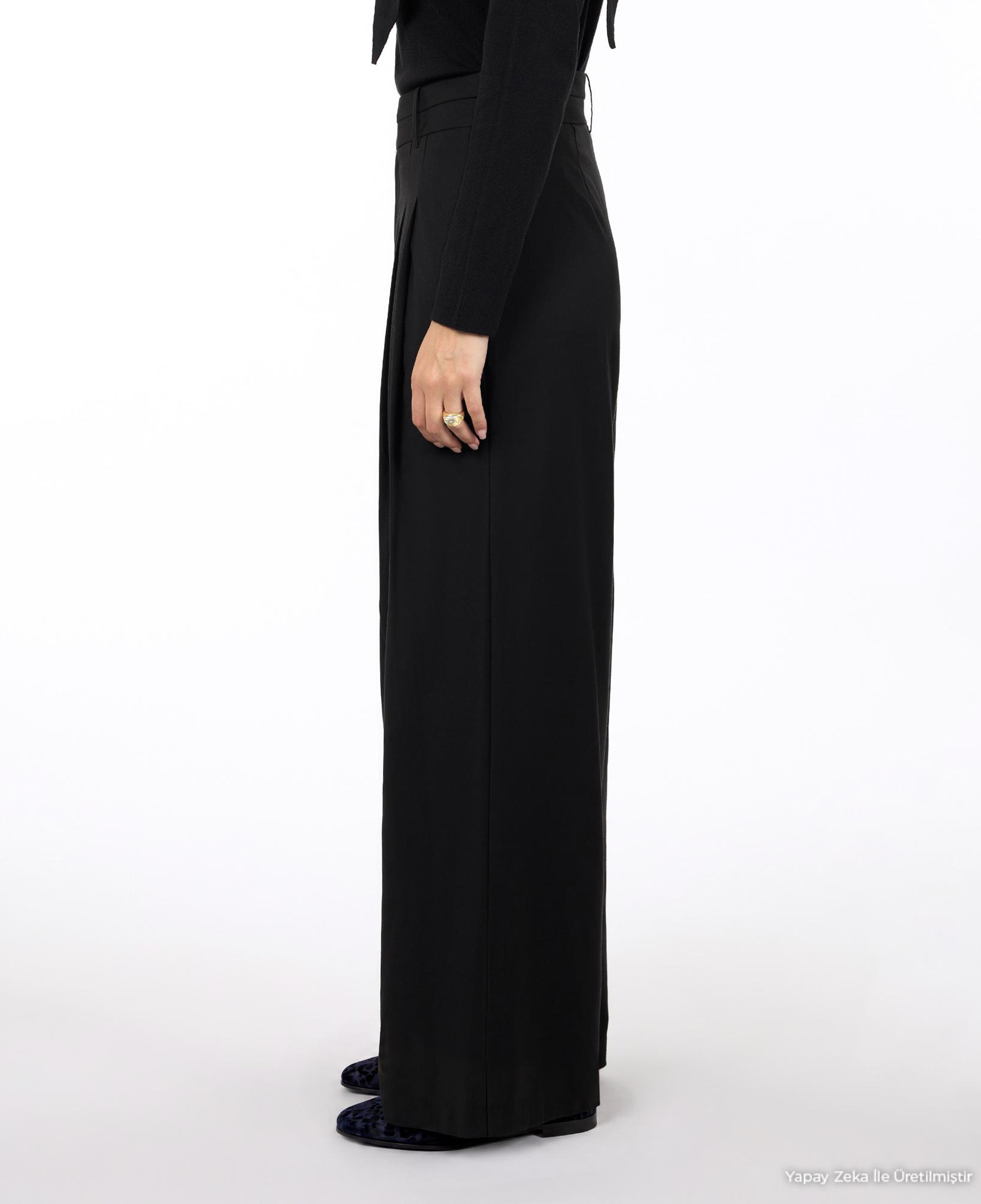 YARGICI Kemer Detaylı Wide Leg Yüksek Bel Pantolon