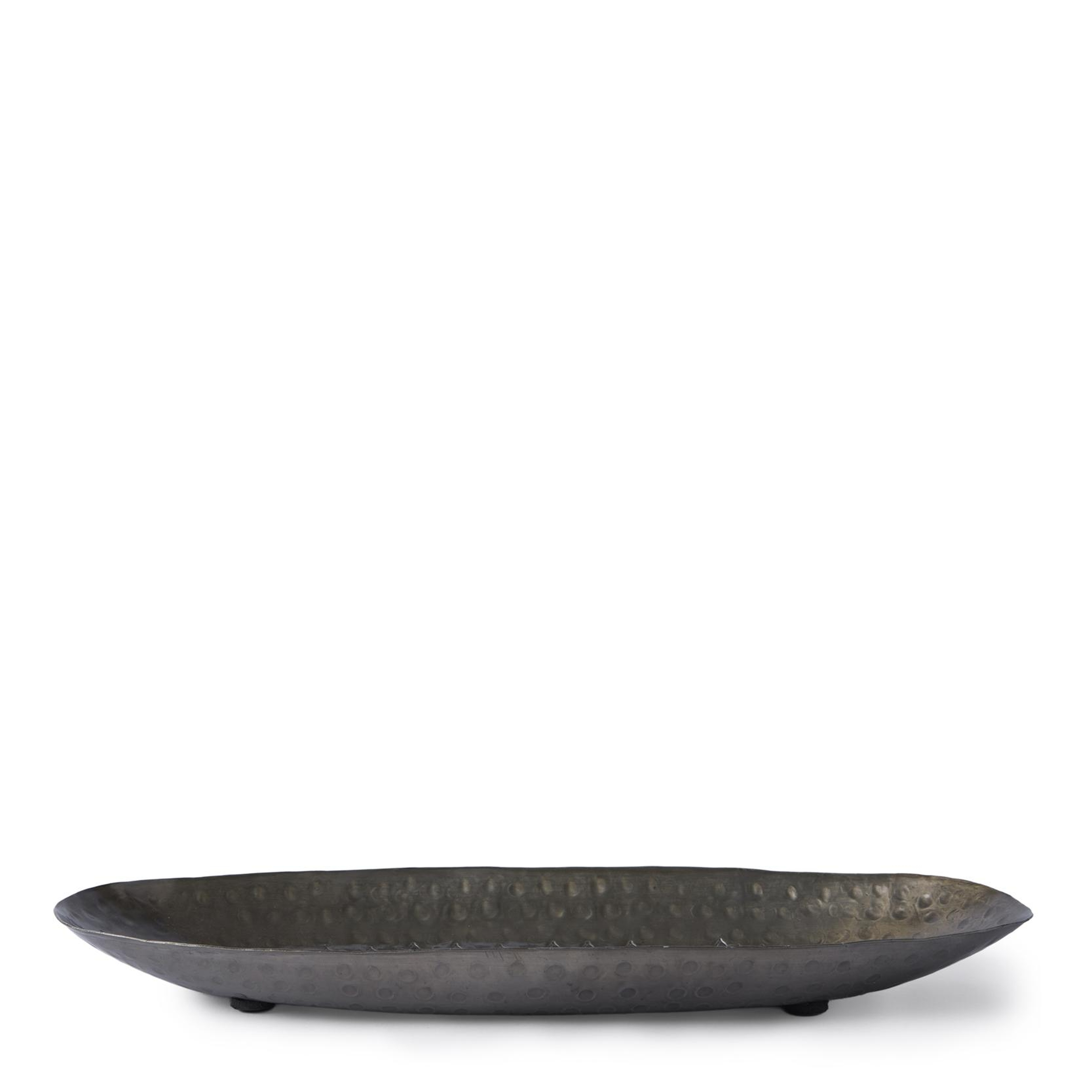 YARGICI Metal Oval Dekoratif Tabak(35x15x3 Cm)
