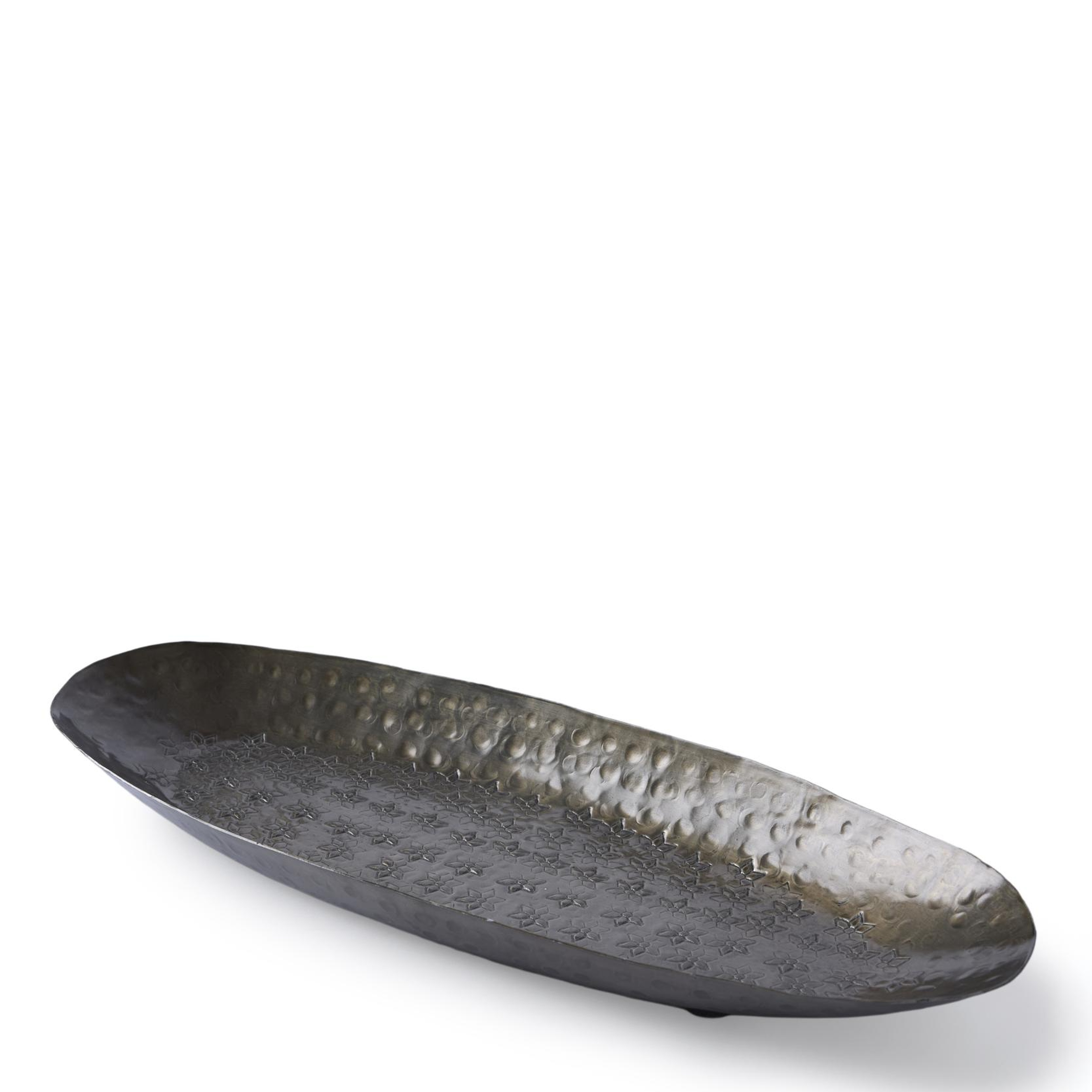 YARGICI Metal Oval Dekoratif Tabak(35x15x3 Cm)
