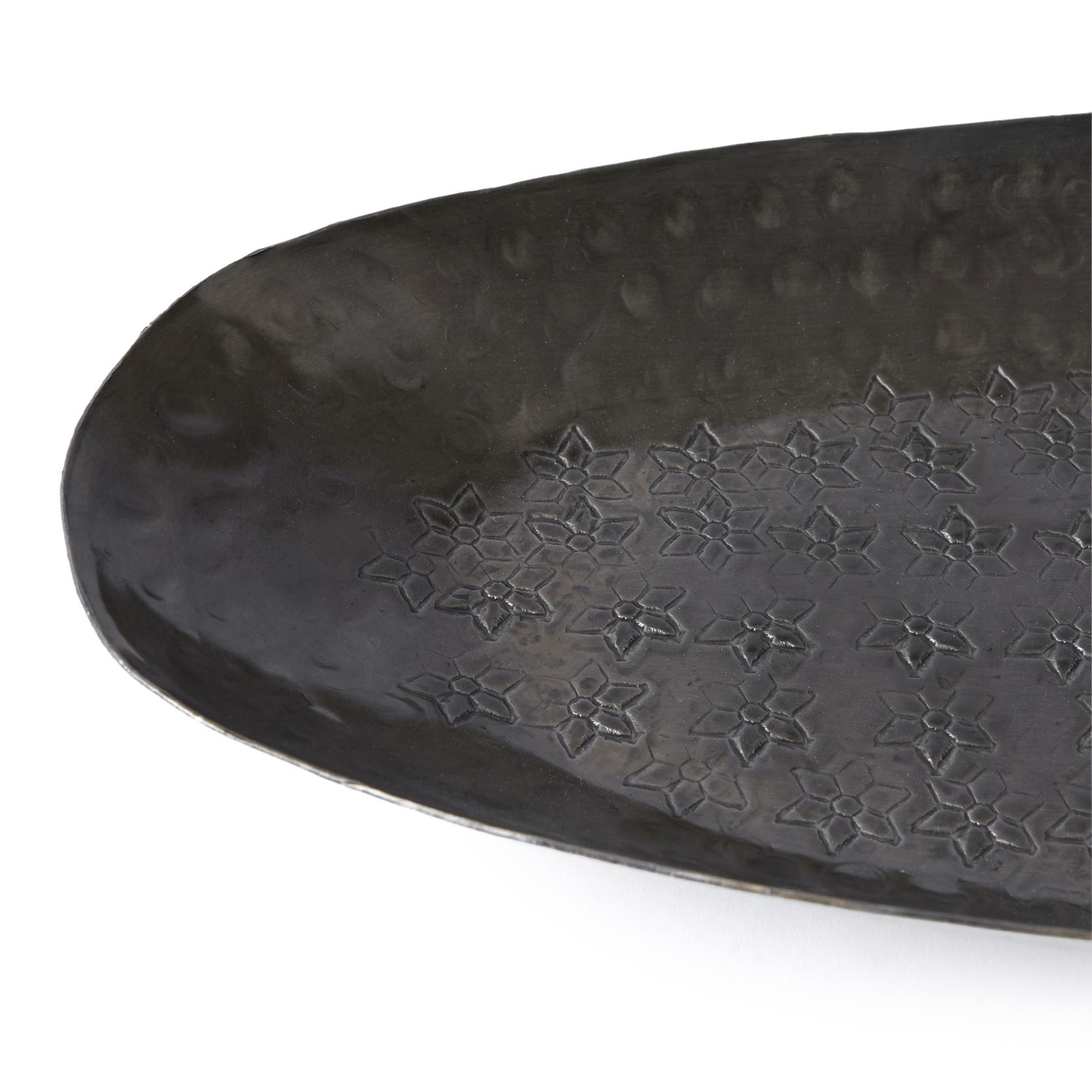 YARGICI Metal Oval Dekoratif Tabak(35x15x3 Cm)