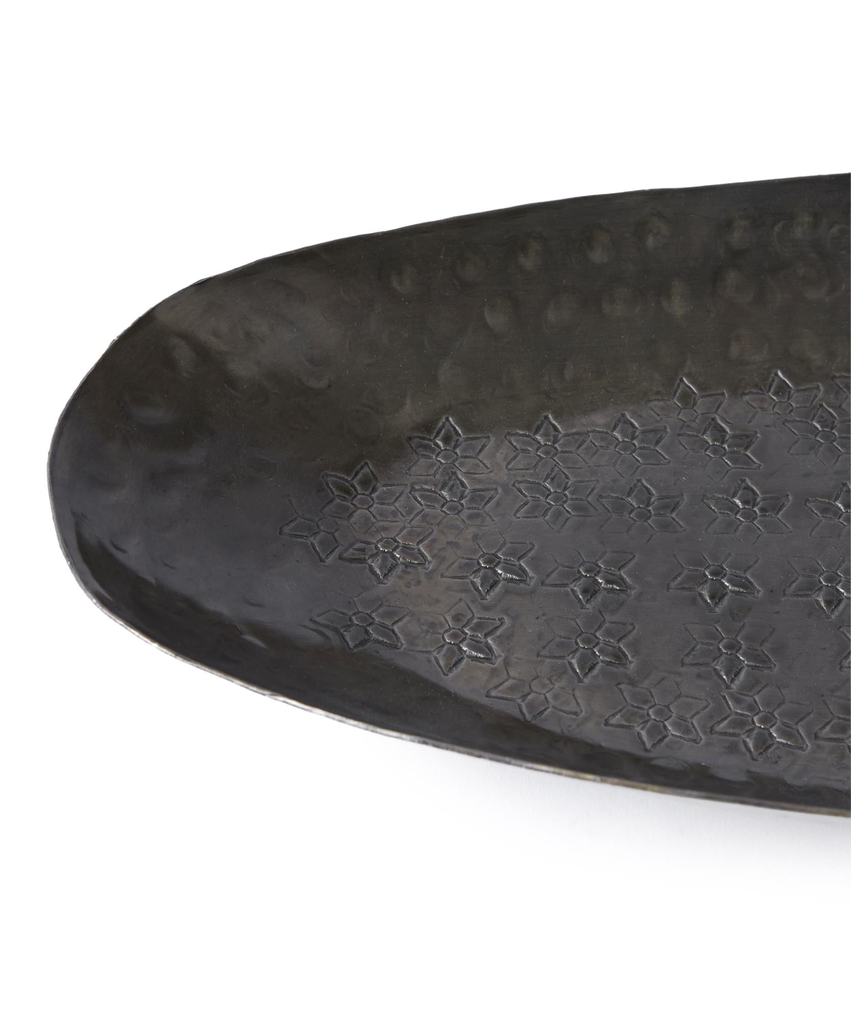 YARGICI Metal Oval Dekoratif Tabak(35x15x3 Cm)